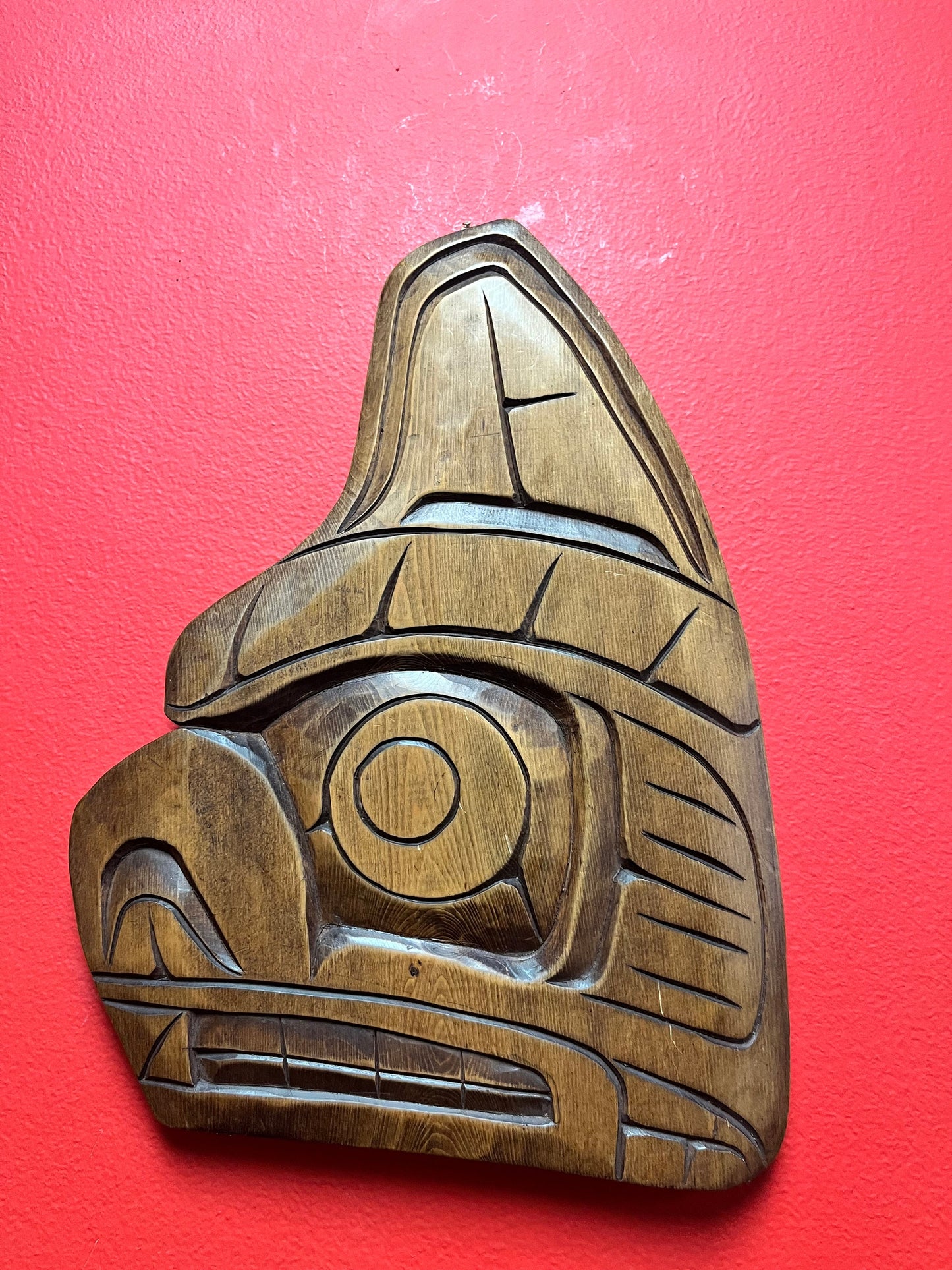 12 x 8 wide bear plaque by Albert Bruce   intense detail - 1st nations Pacific Northwest Coast wow