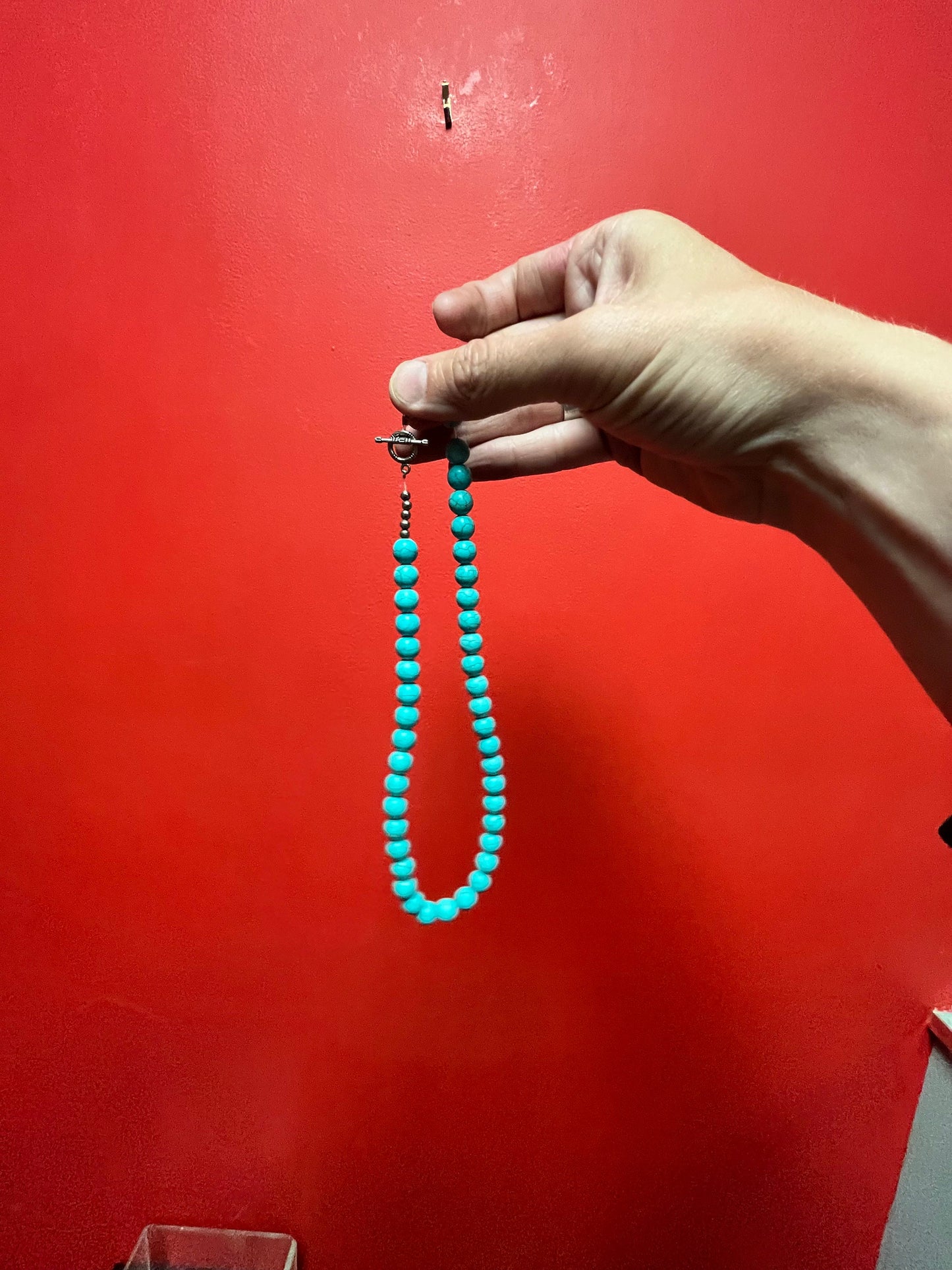 Lovely turquoise necklace southwestern approximately 19 inches long lovely quality