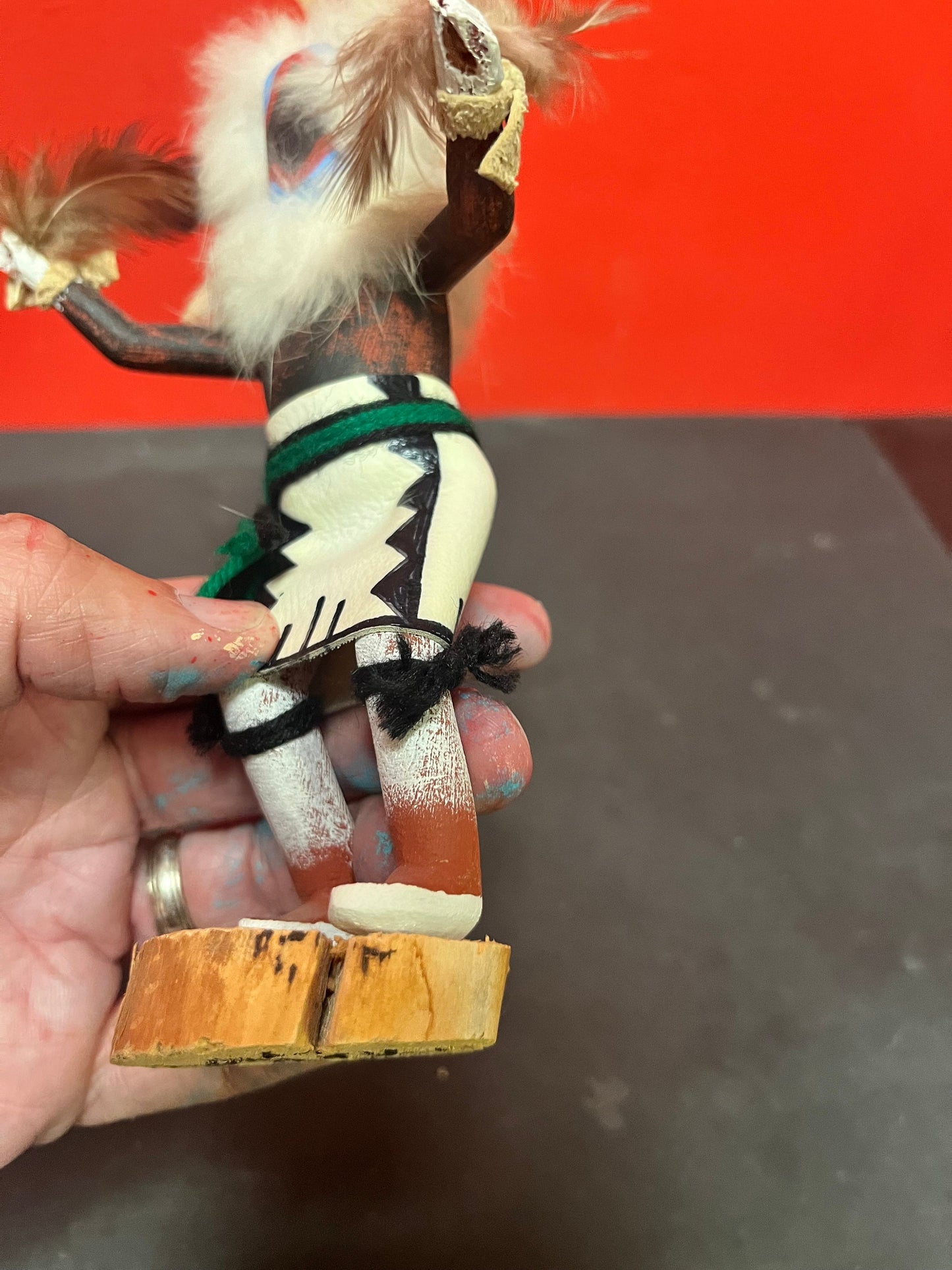 Lovely Unusual signed 8 inch tall Hopi kachina doll  great value