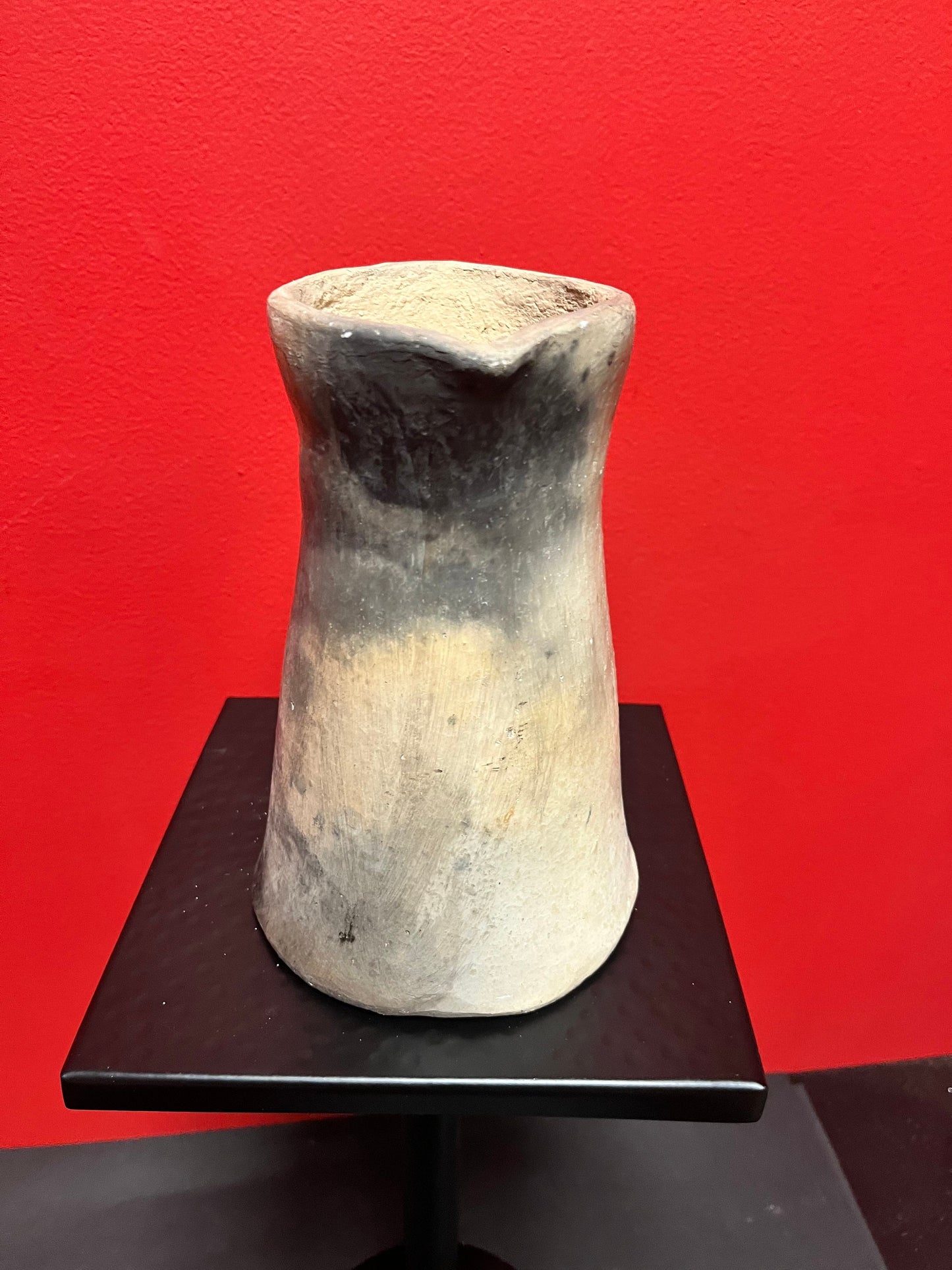 Fabulous 8 inch tall, Tunisian clay jug  amazing patina  wow