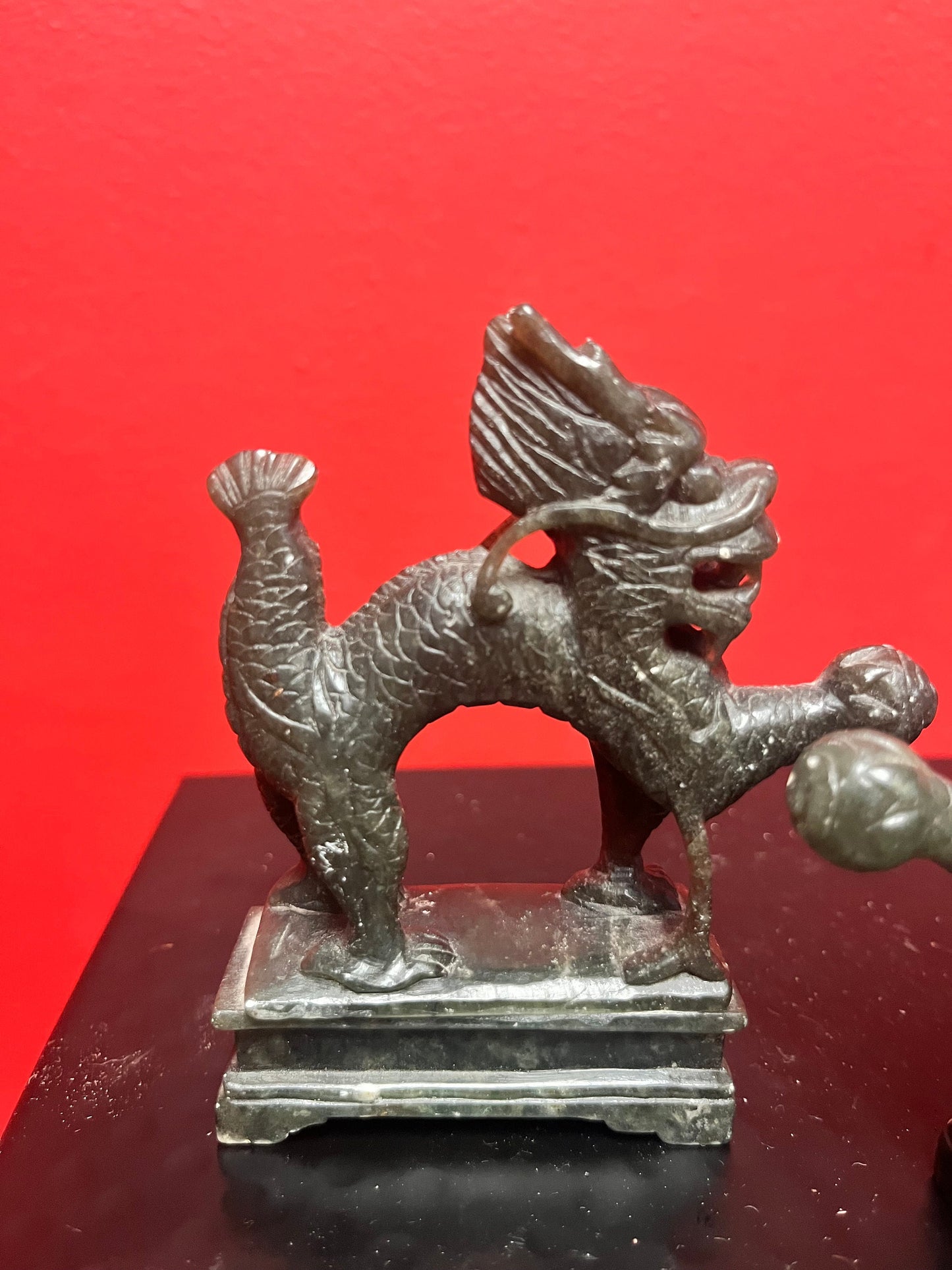 Pair of four inch long Burmese  jade dragons   delicious and wonderful imagery