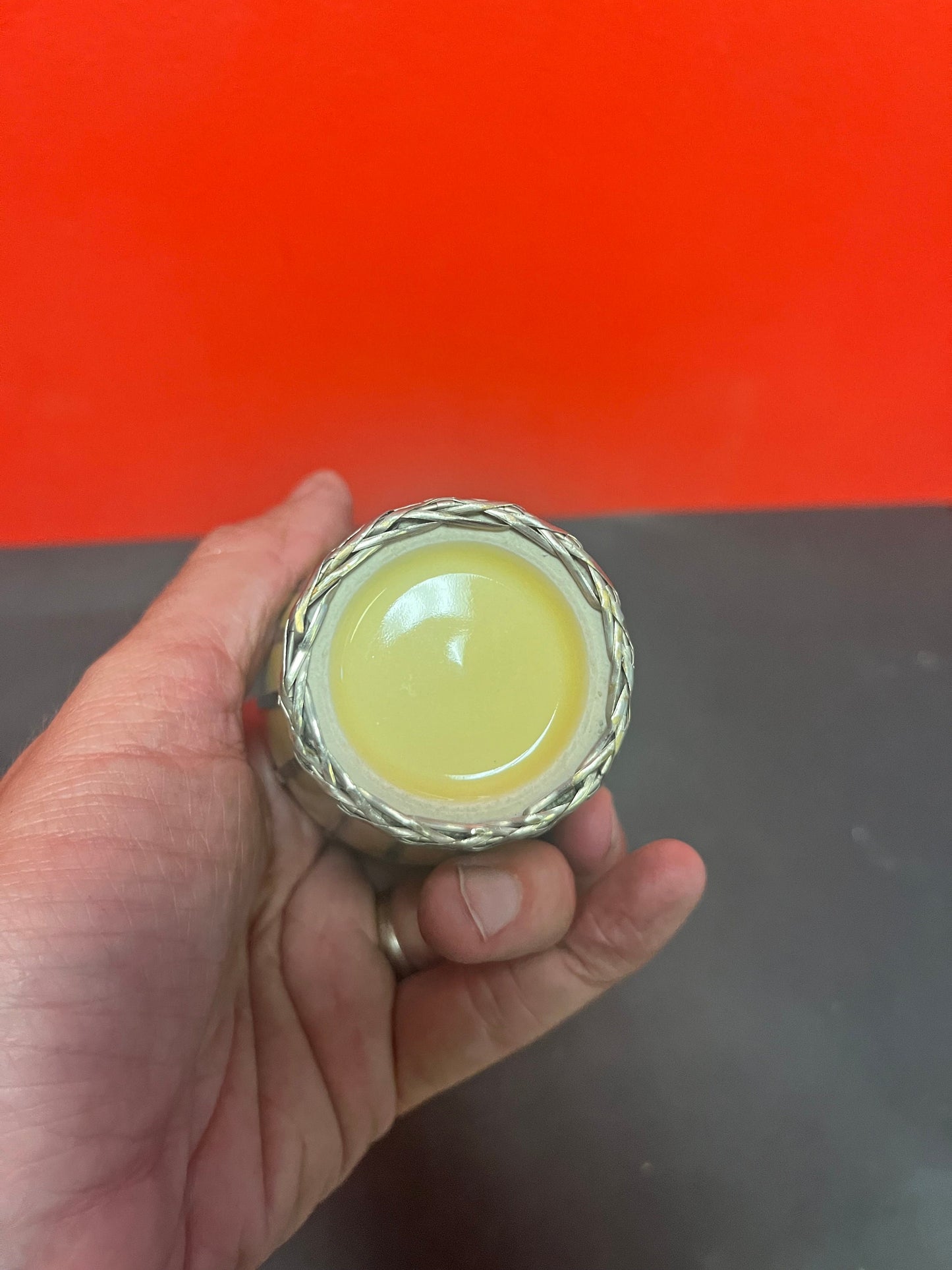 Lovely 5 1/2 inch tall antique Chinese porcelain and silver vase top quality and good value