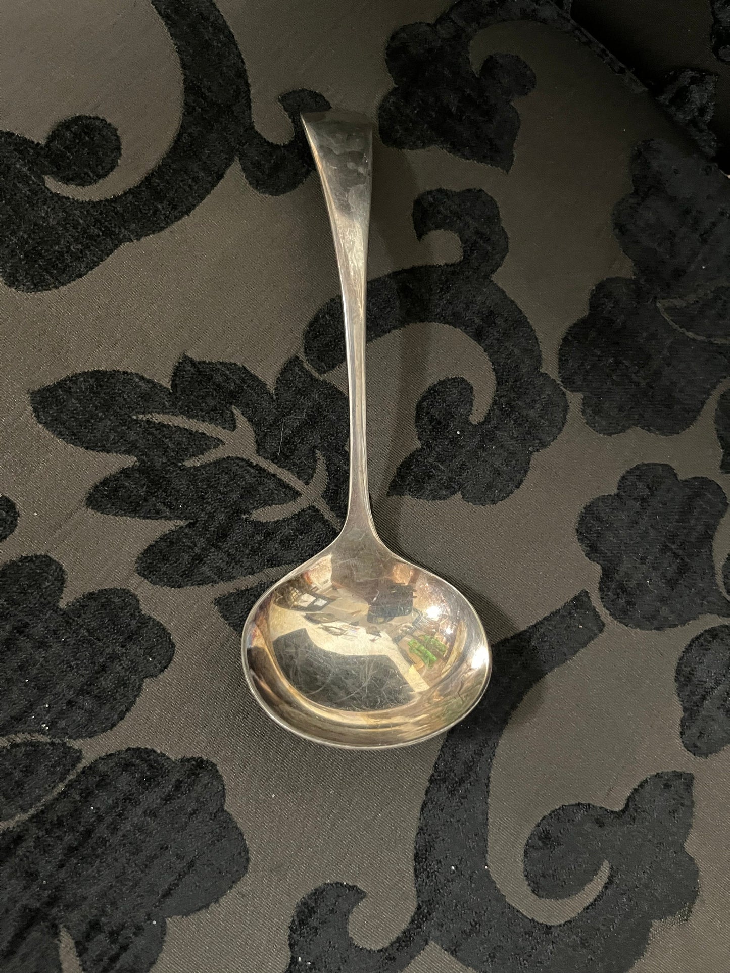7 inch long, antique silver plated ladle Nice condition