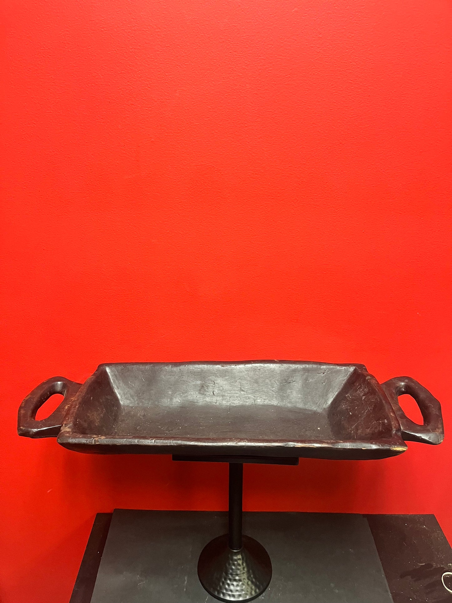 Stunning African feast bowl 22 x 9 x 3 tall wooden beauty magnificent piece of history