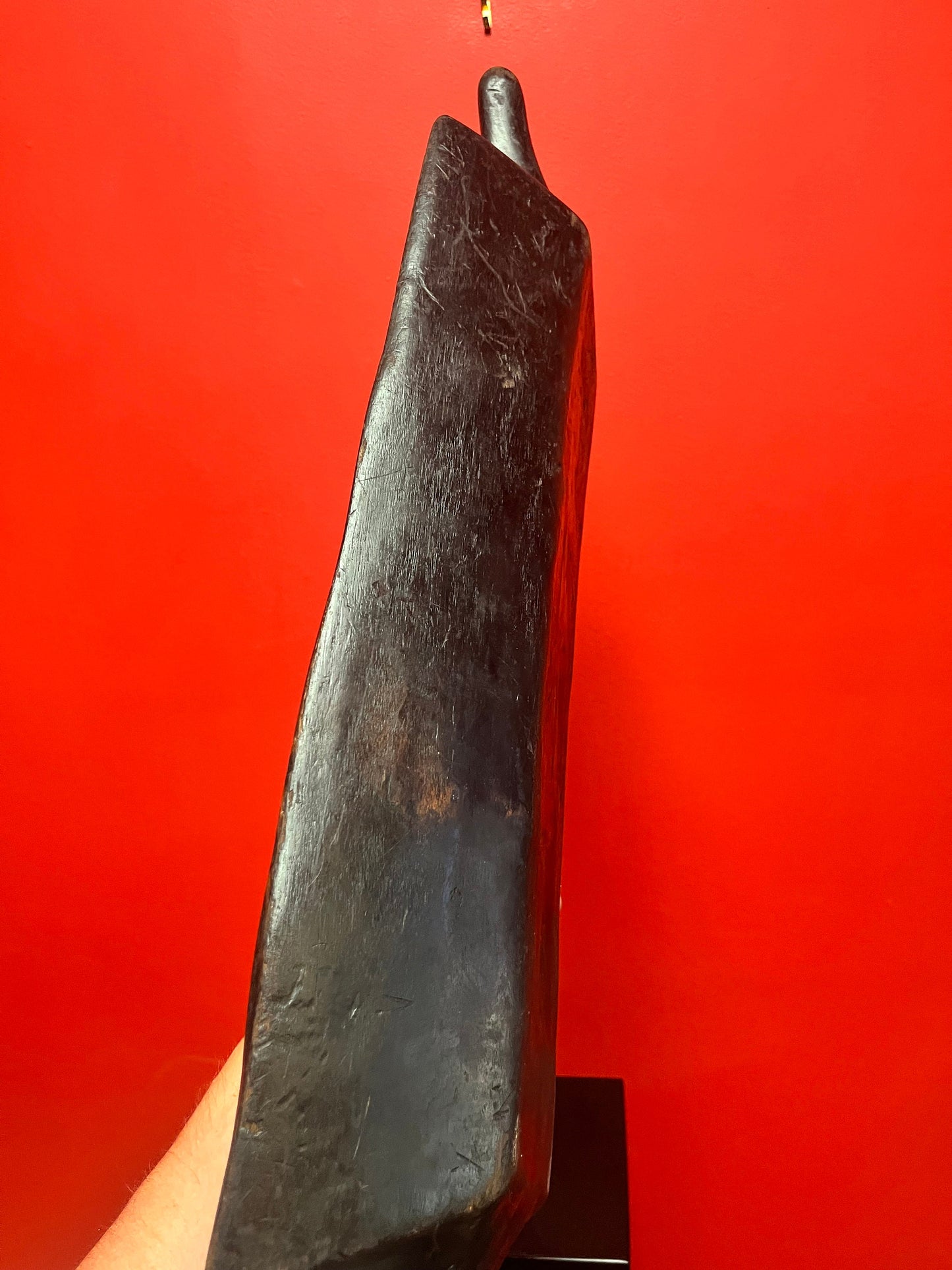Stunning African feast bowl 22 x 9 x 3 tall wooden beauty magnificent piece of history