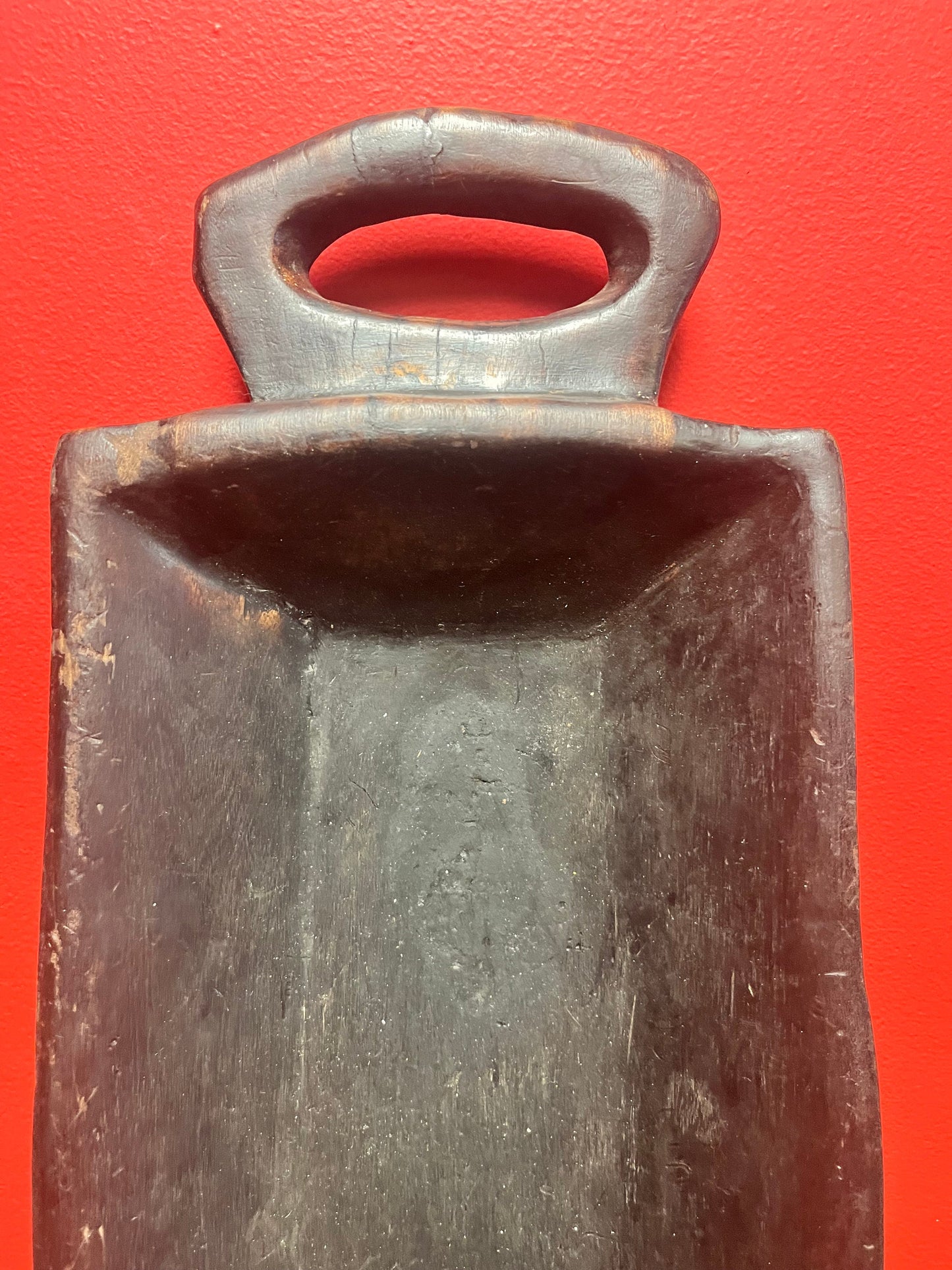 Stunning African feast bowl 22 x 9 x 3 tall wooden beauty magnificent piece of history