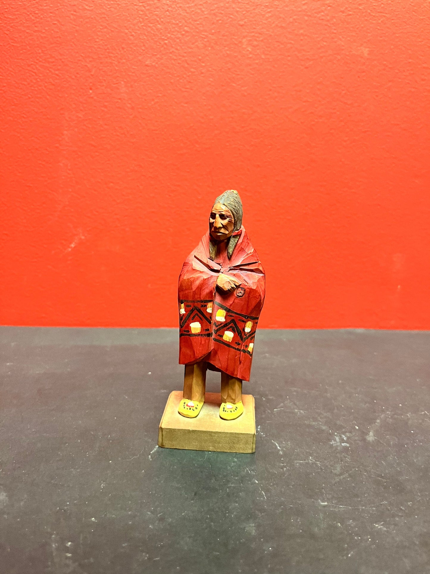 Rare 6 inch tall 1930s signed Quebec first nation statue very cool