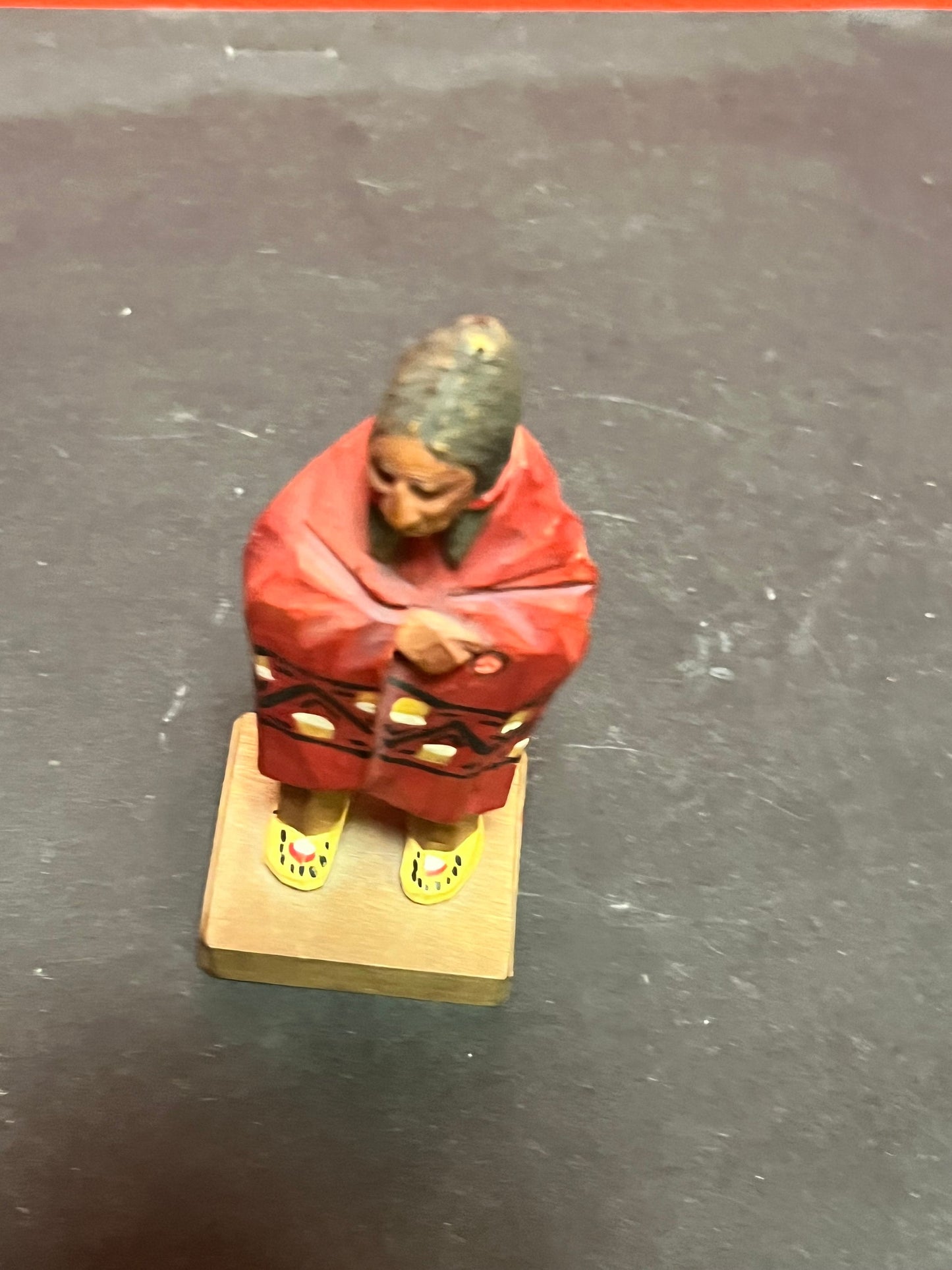 Rare 6 inch tall 1930s signed Quebec first nation statue very cool
