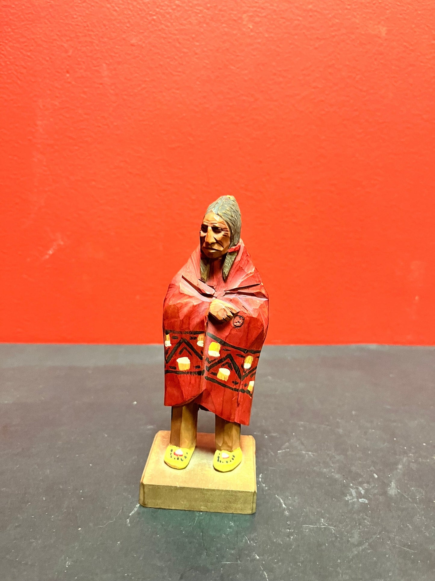 Rare 6 inch tall 1930s signed Quebec first nation statue very cool