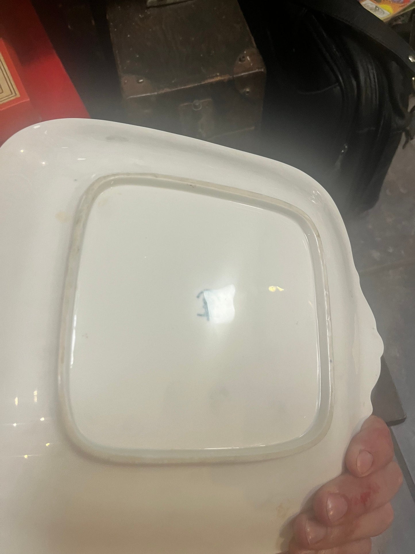 Lovely English Royal Crown Derby 10 inch cake  plate and 7 inch hot water jug  both mint condition  great value