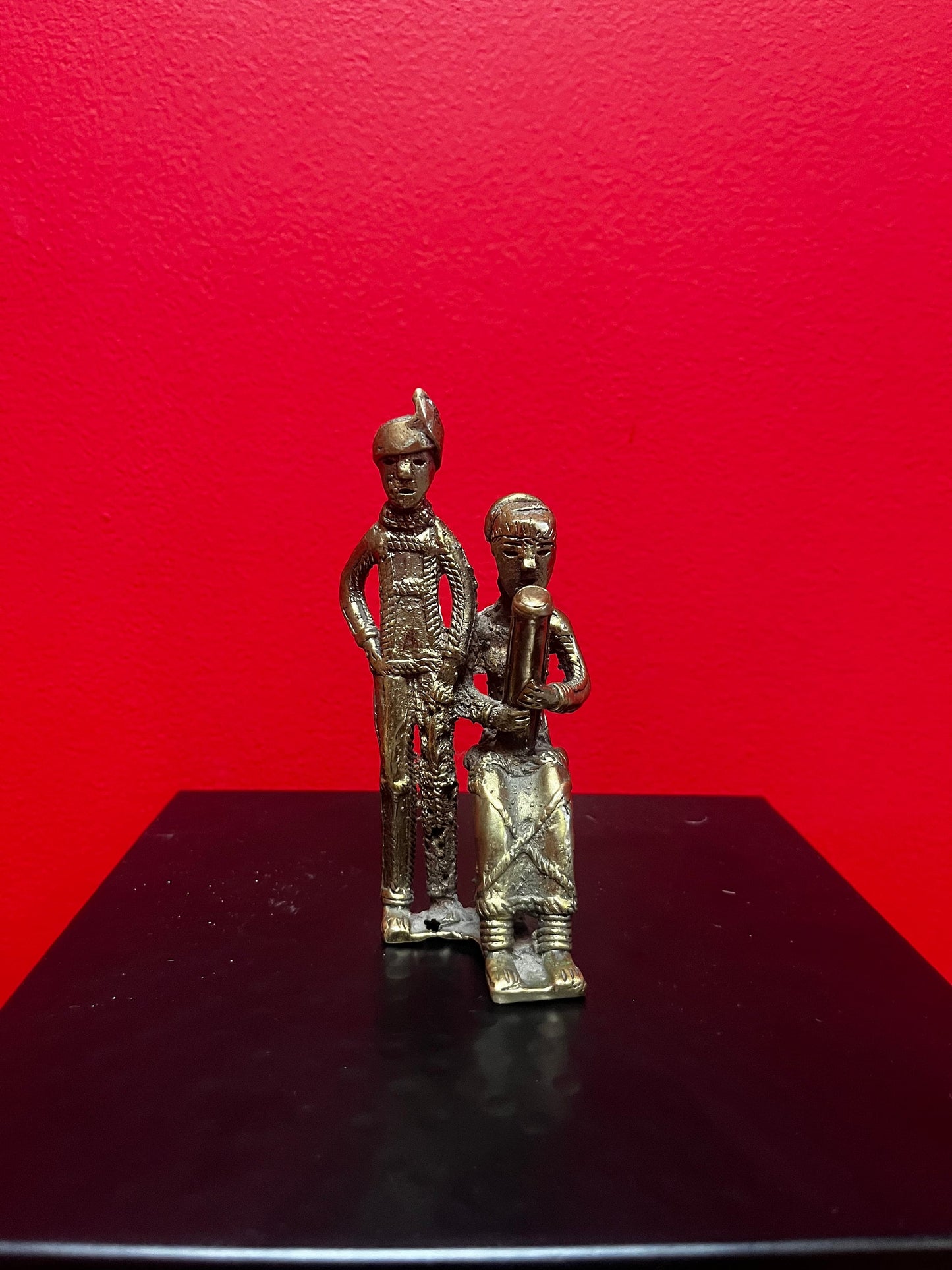Very rare pre-19 century 5 inch tall Indian bronze statue Amazing detail Museum quality Indian art - wow patina value priced
