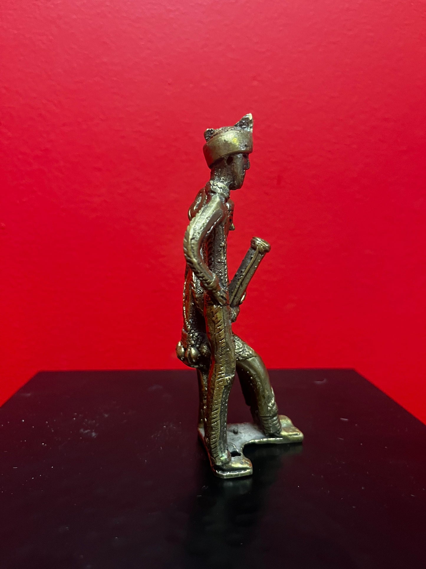 Very rare pre-19 century 5 inch tall Indian bronze statue Amazing detail Museum quality Indian art - wow patina value priced