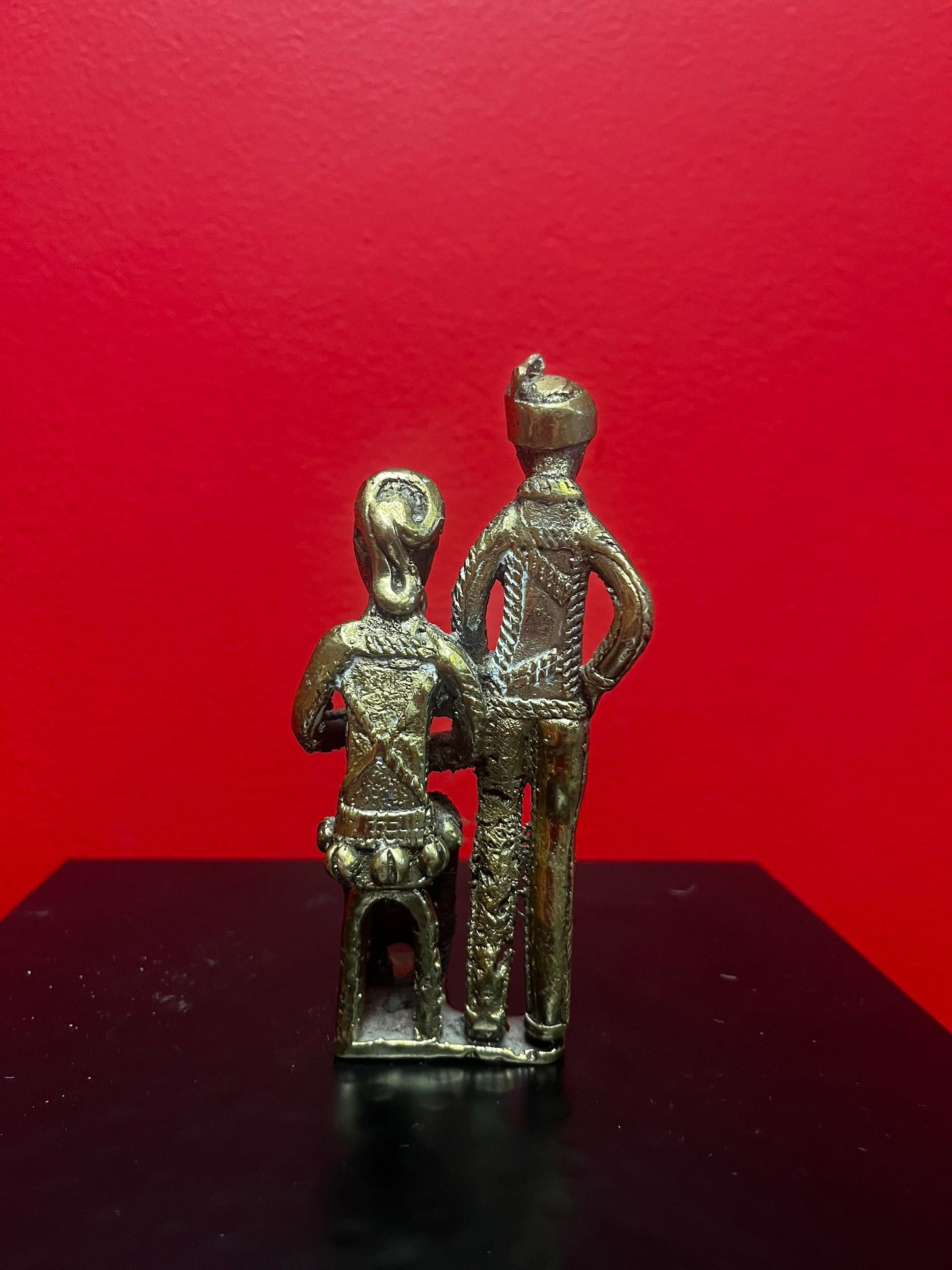 Very rare pre-19 century 5 inch tall Indian bronze statue Amazing detail Museum quality Indian art - wow patina value priced