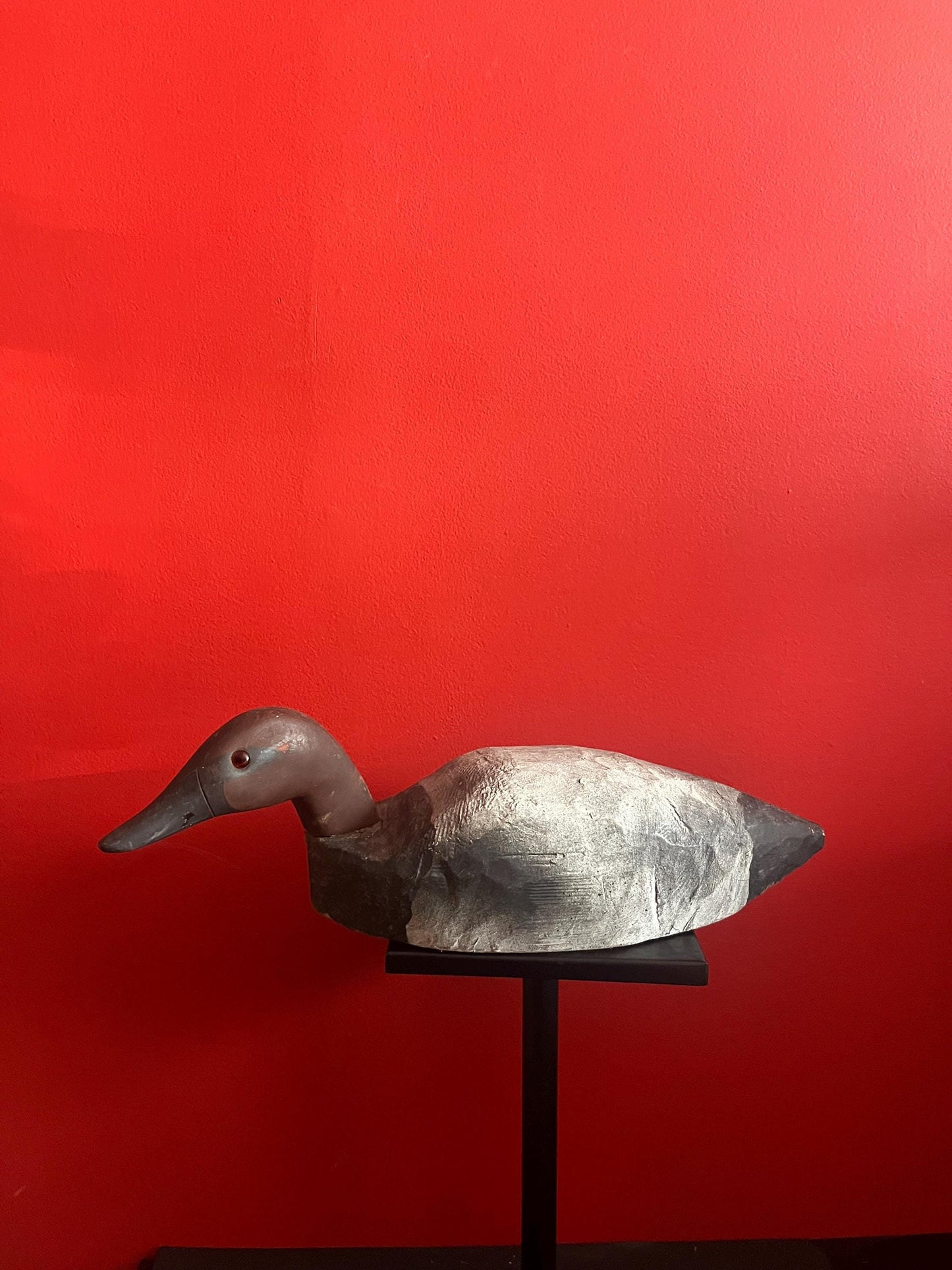 15 x 6 inch tall antique Canadian duck decoy great patina good value