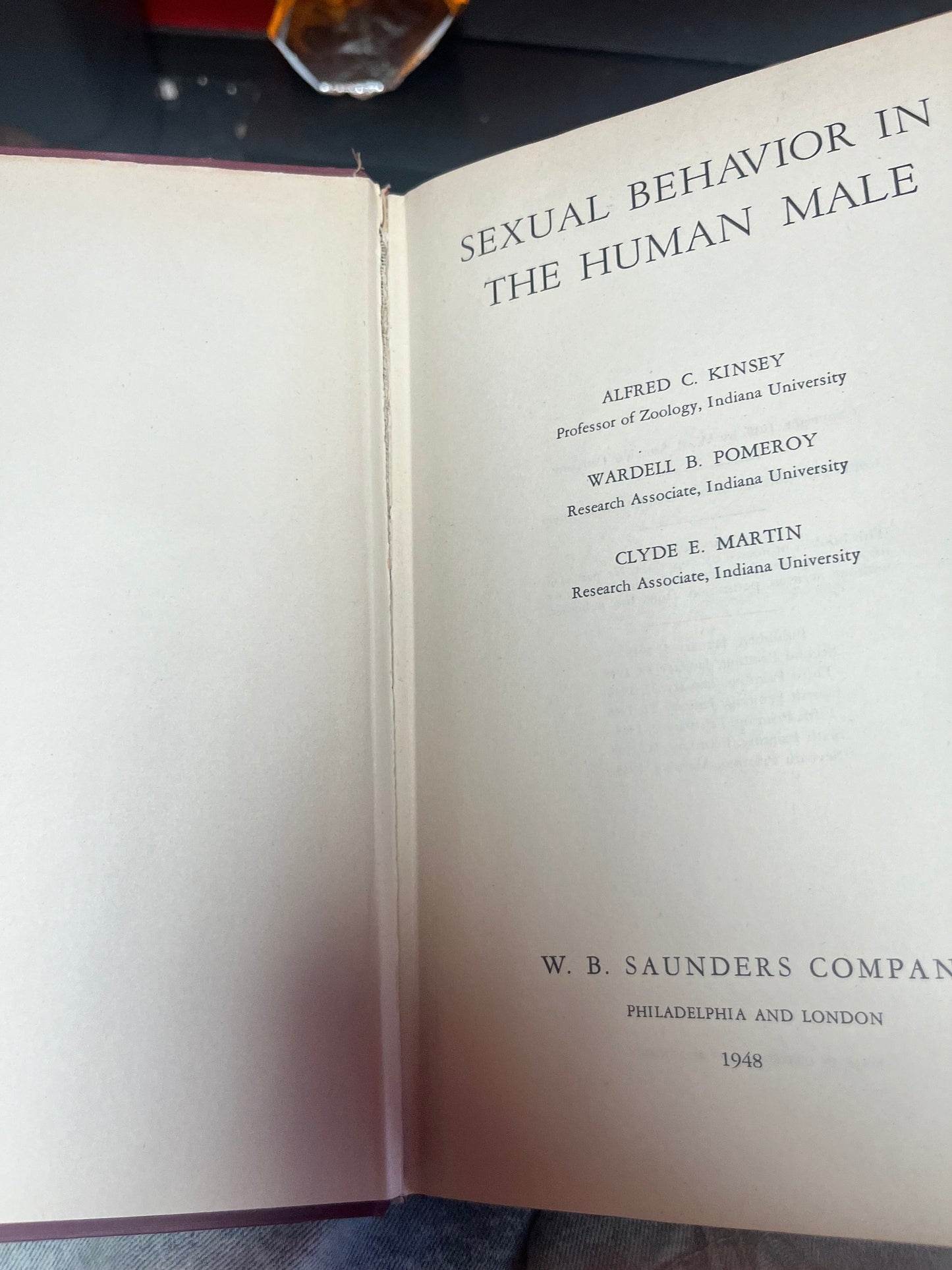 Sexual behaviour in the human male book 1948 804 pages good condition - great gift