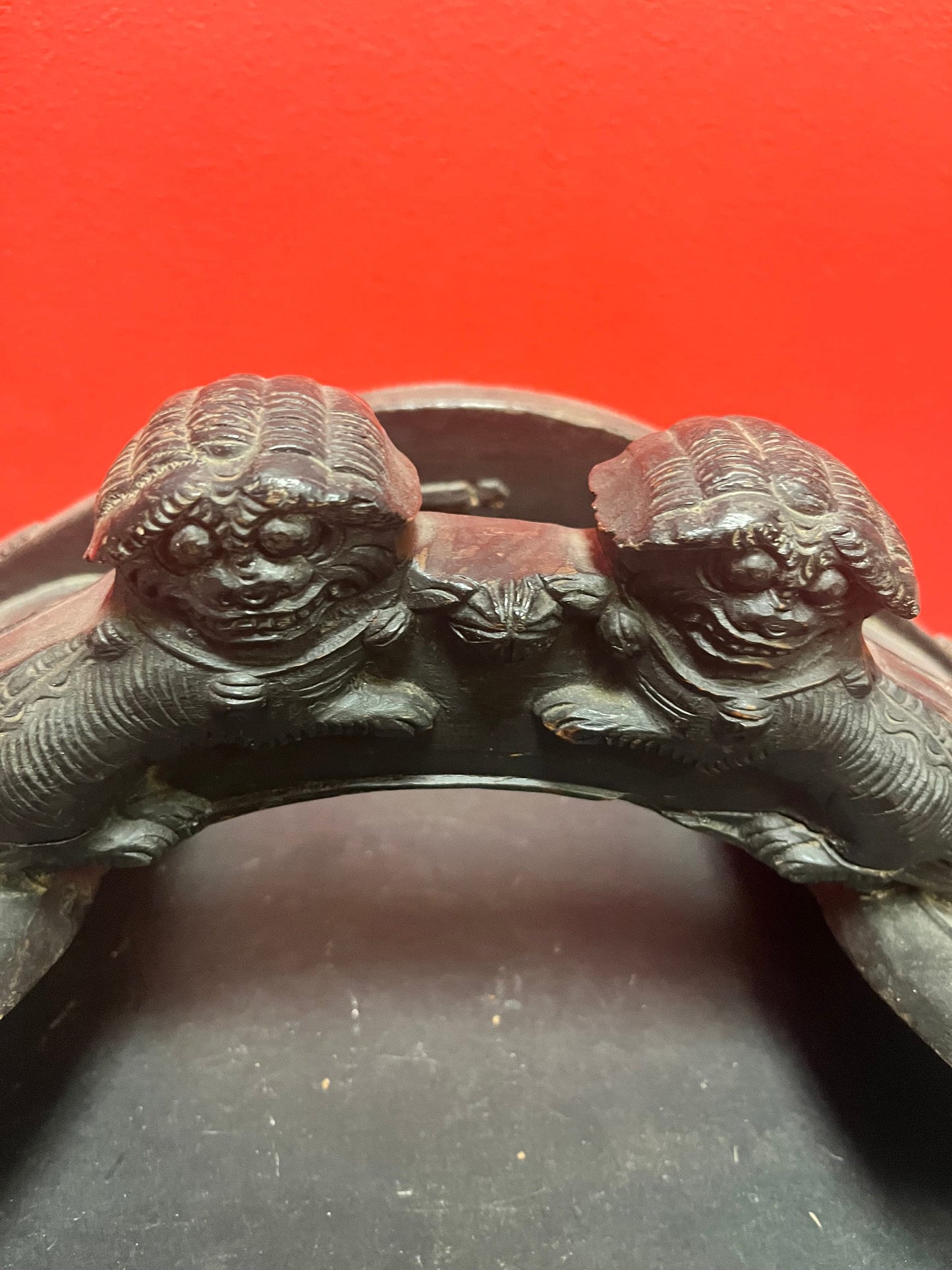 Museum quality 13 x 10 x 5 high 18 century Chinese saddle with Dogs of Foo unbelievable quality from private collection -see photos