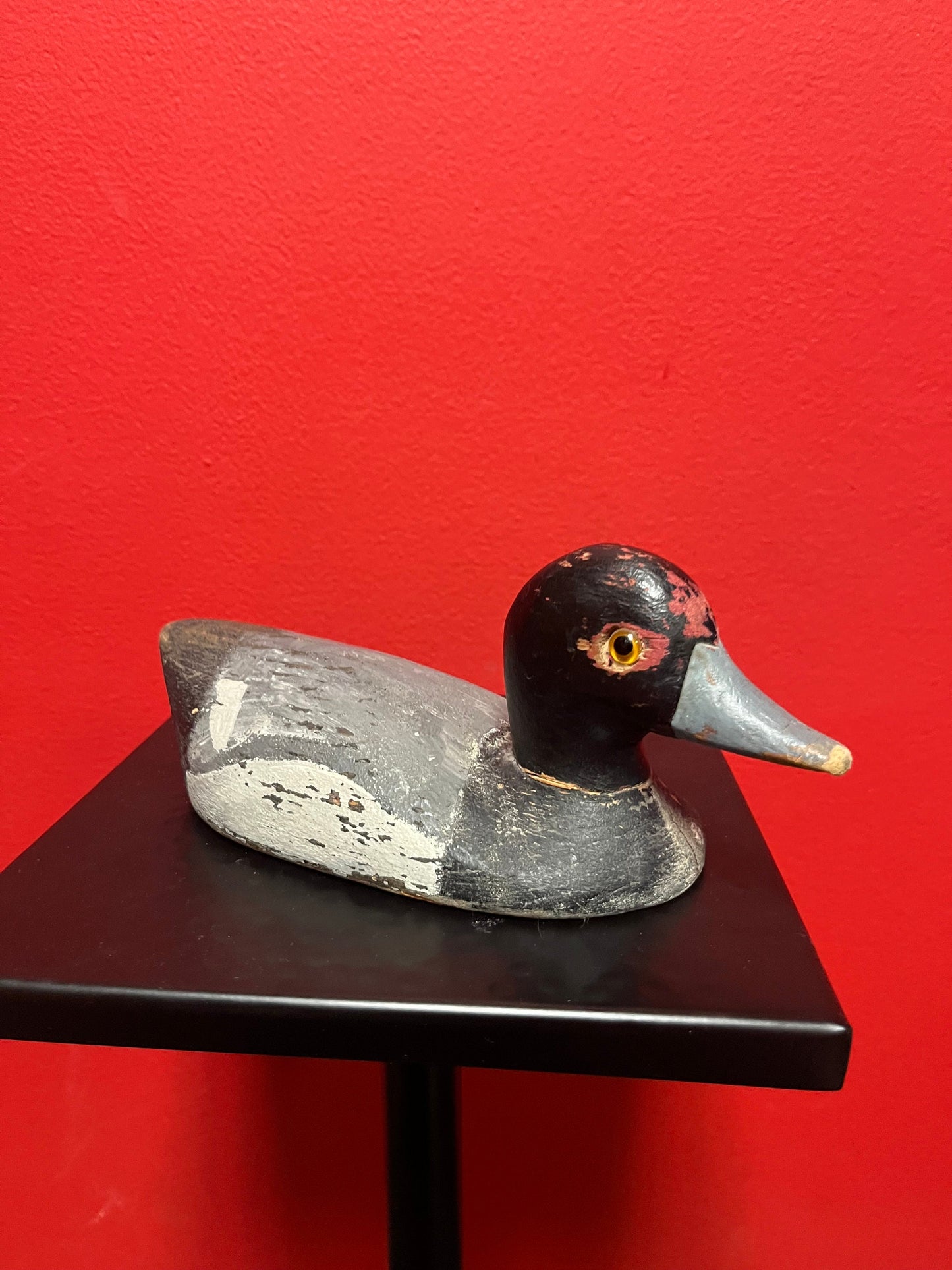 Wonderful 8 inch long antique Canadian salesman sample duck decoy   Very rare and very cool  great value