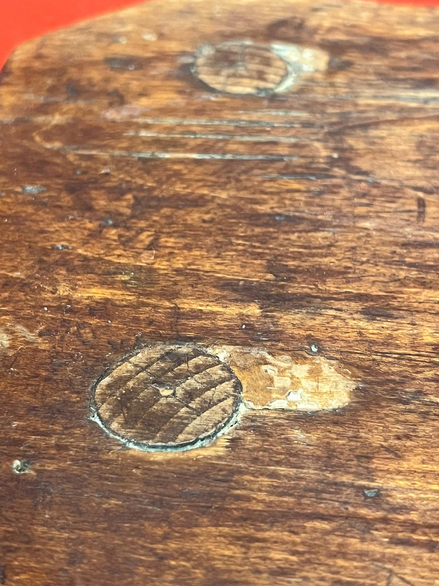 Stunning 14 x 8 x 11 high antique solid wood Canadian stool dreamy patina wonderful quality