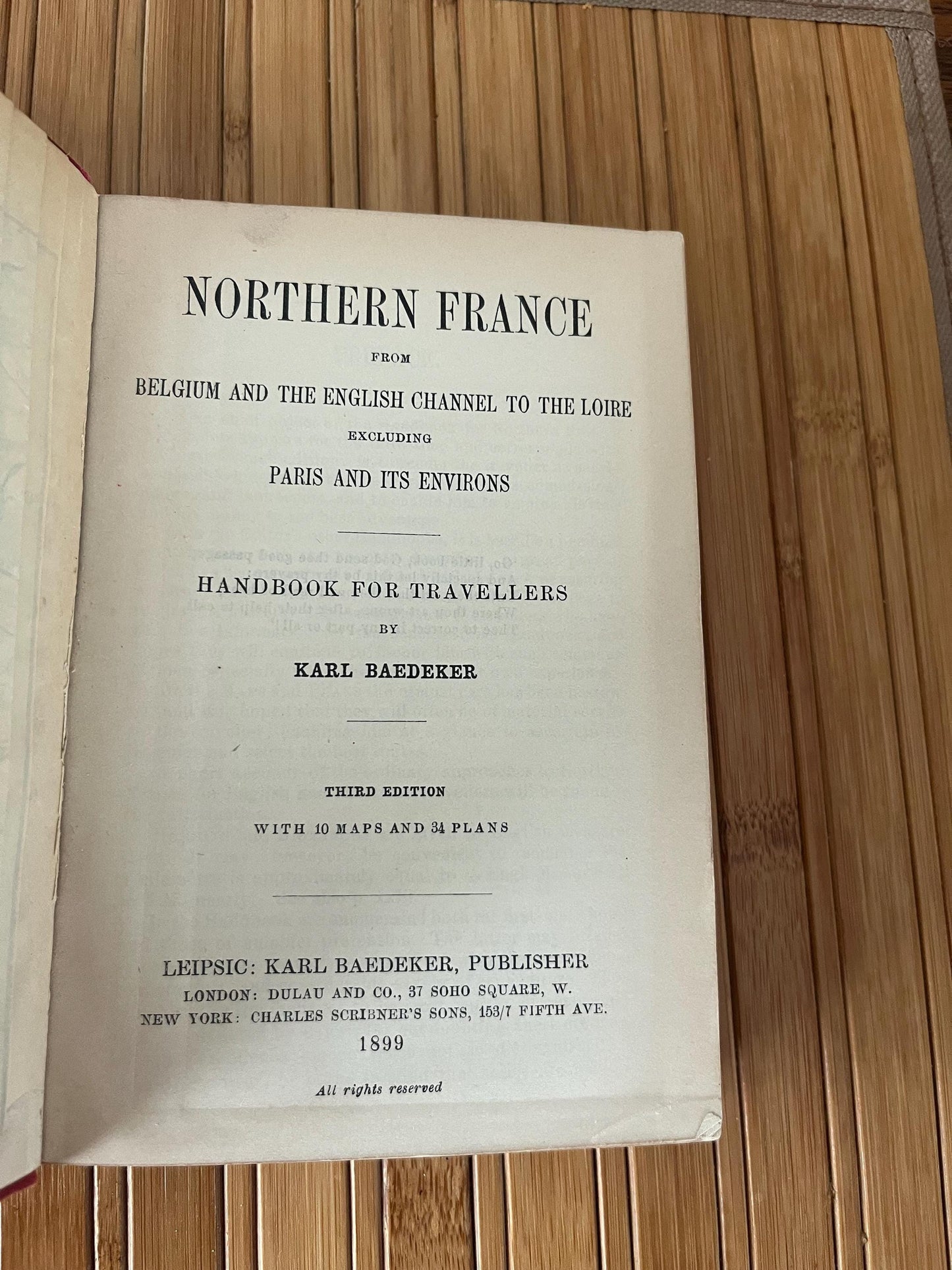 7 Amazing Baedekers Europe travel books with fold out maps good condition - 1899 to 1910 wow