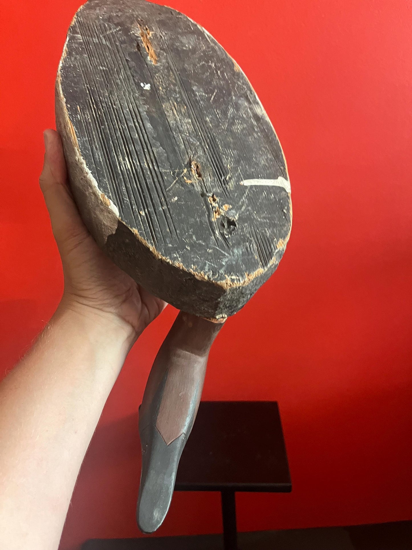 15 x 6 inch tall antique Canadian duck decoy great patina good value