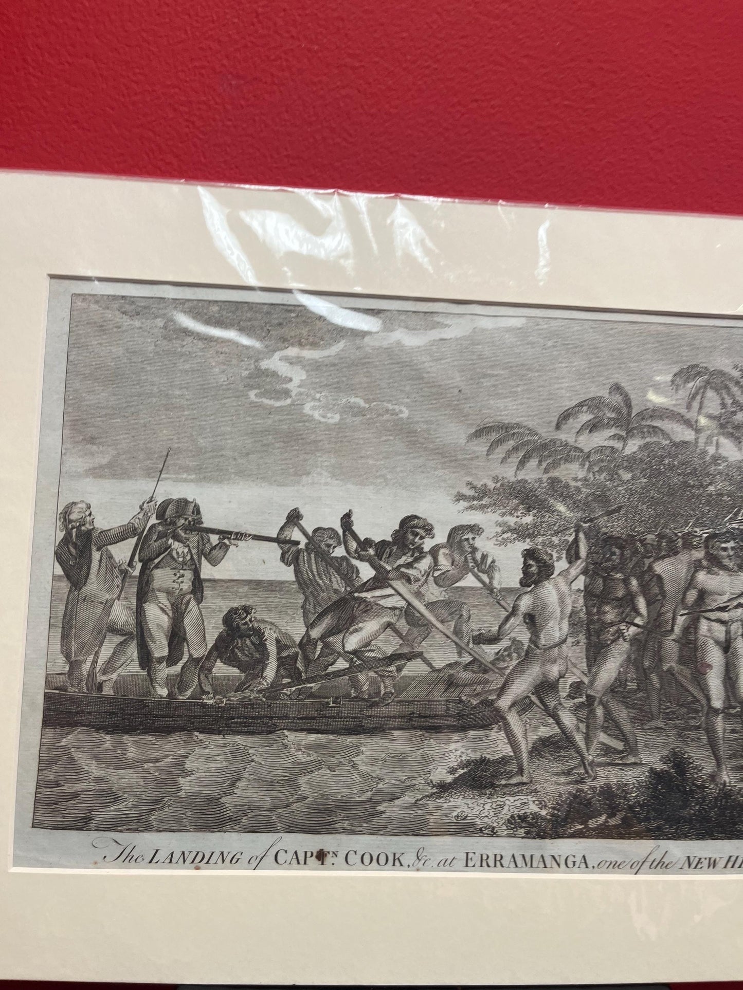 Very rare 17 x 12“ captain Cook journal print authentic and matted ready for frame great gift