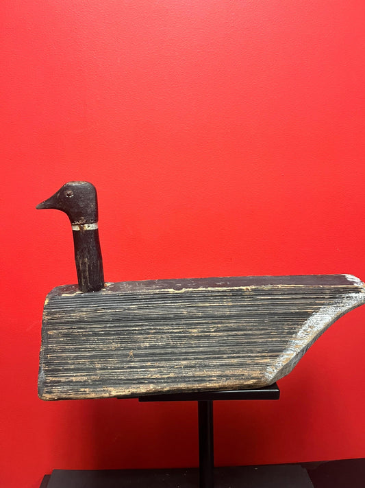 Wow  18 x 11 tall antique rare Canadian Duck decoy  authentic with amazing patina  wow