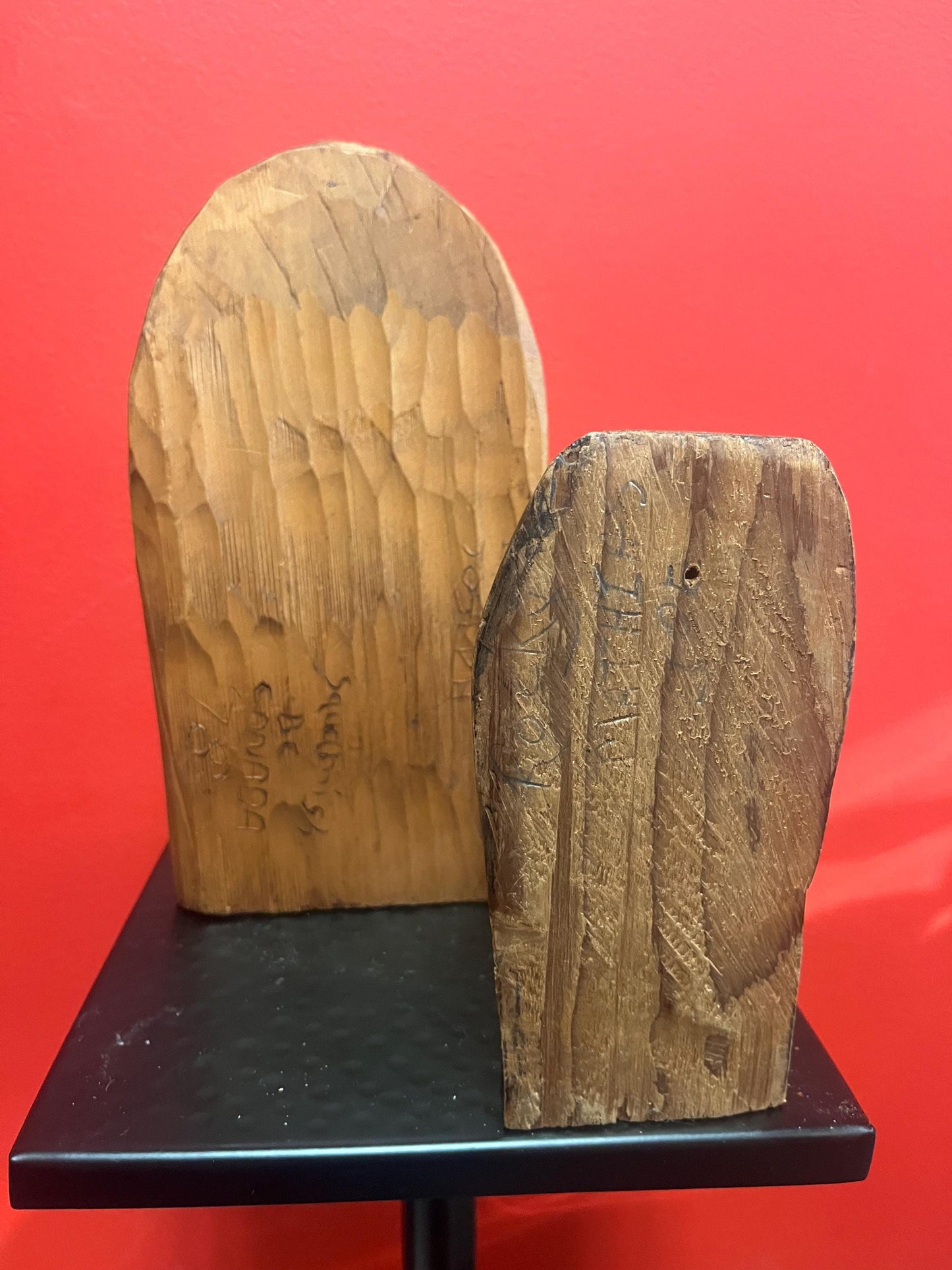 Two beautiful first nations indigenous Pacific northwest Coast Squamish busts of chiefs nine and 6 inches tall price for both wow