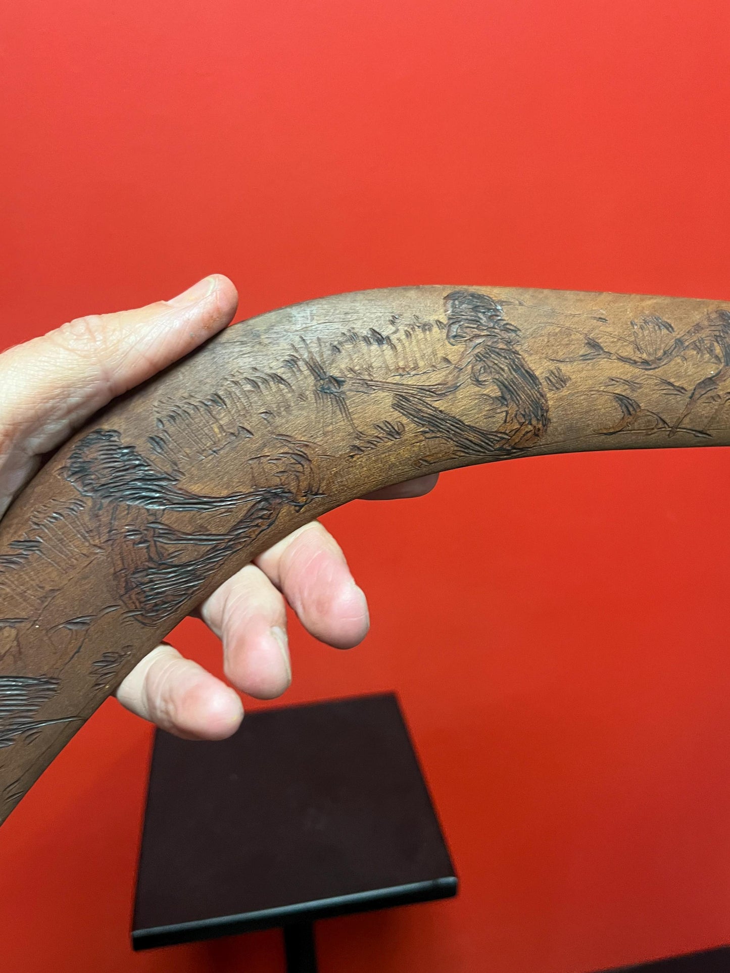 14 inch long early primitive tribal Australian aboriginal boomerang wow