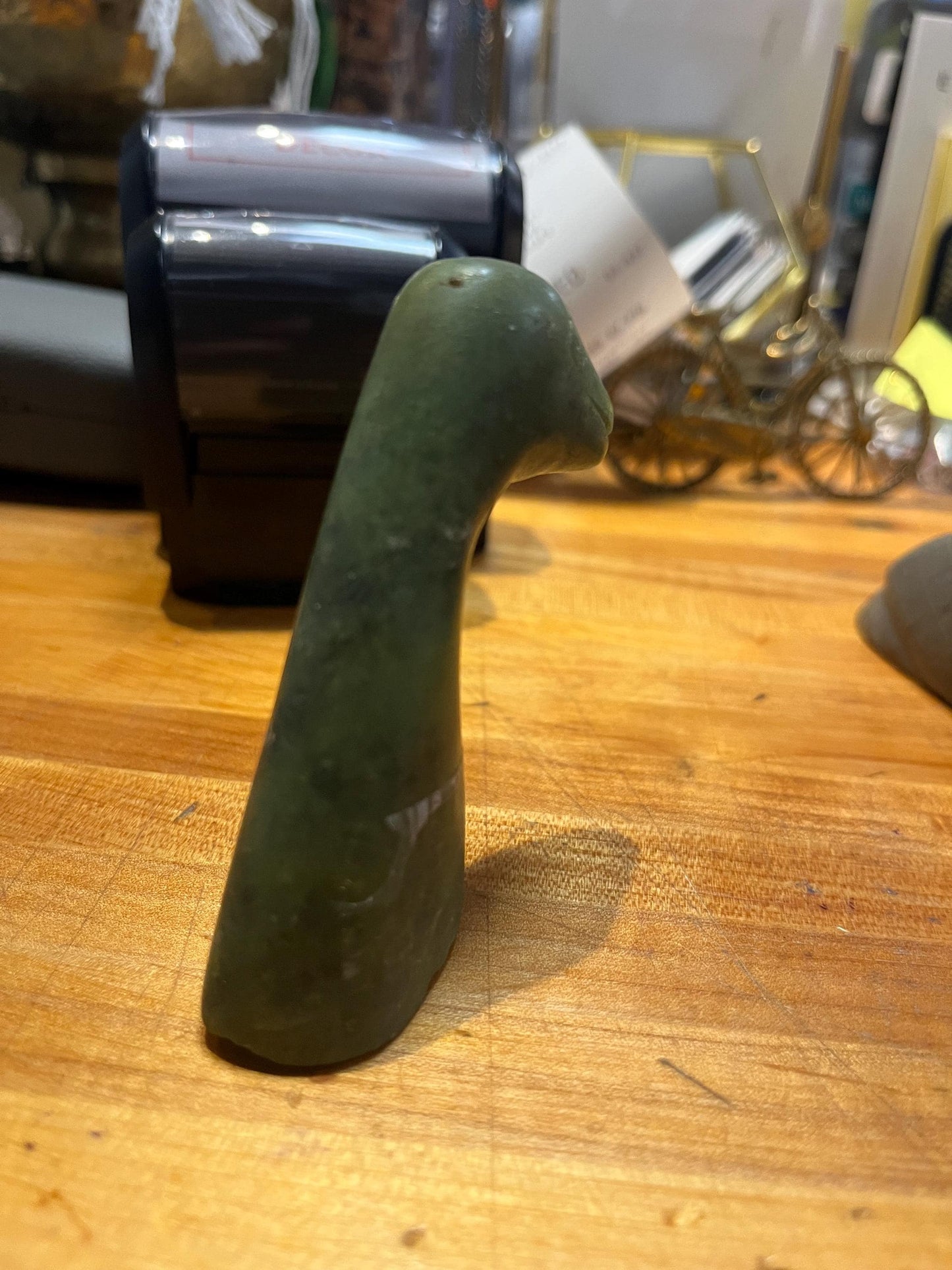 Indigenous Inuit 3 inch high soapstone bird  good condition and stamped  good value