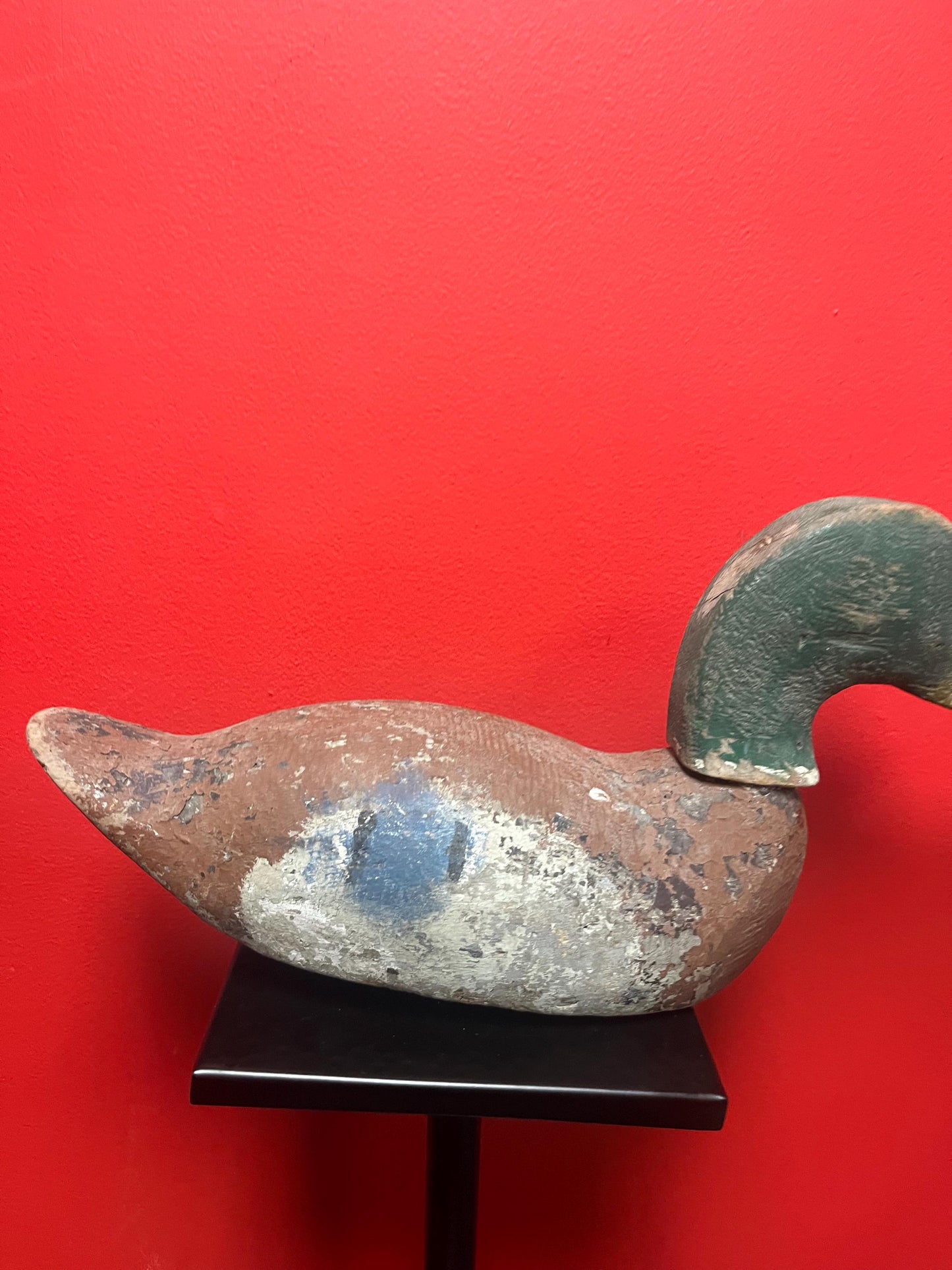 17 x 8 high Canadian antique authentic beautiful duck decoy great condition with amazing patina wow one of the best
