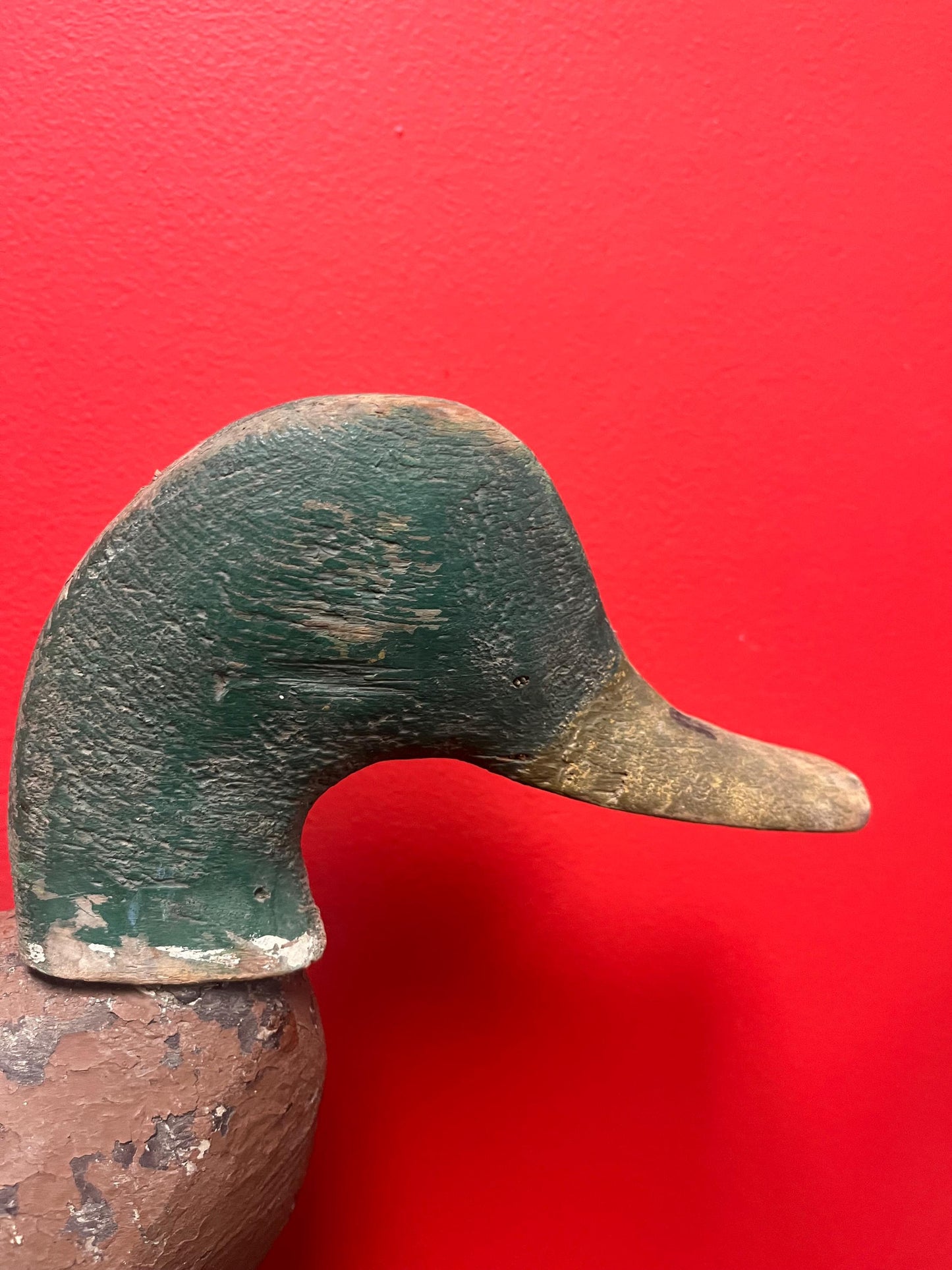 17 x 8 high Canadian antique authentic beautiful duck decoy great condition with amazing patina wow one of the best