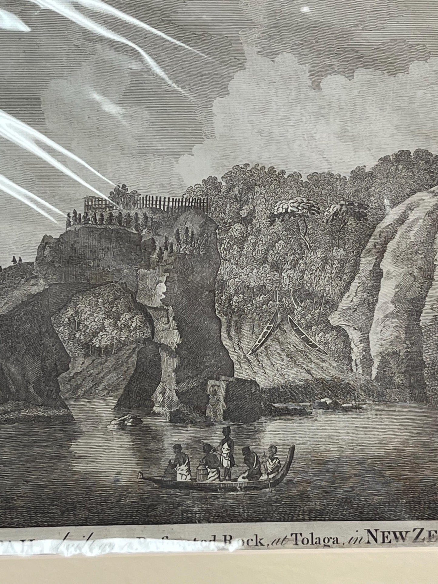 Very rare 17 x 12“ captain Cook journal print authentic and matted ready for frame great gift