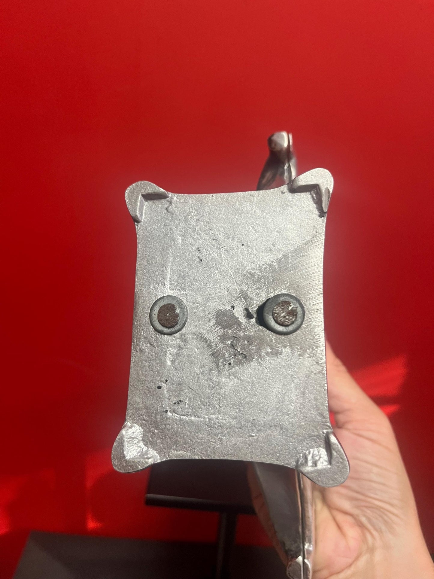 Stunning 13 x 9 wide older silver metal statue of the Madonna photos cant do it justice masterpiece - and a perfect gift