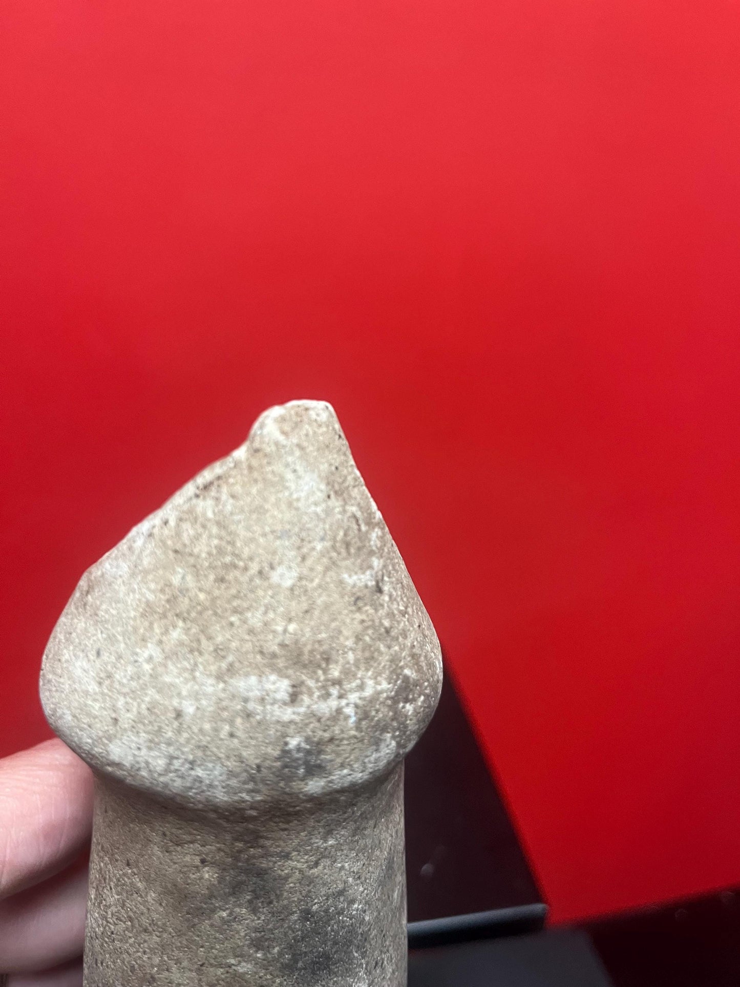 Beautiful 7 inch tall  indigenous first nations, British Columbian old old old plummet stone tool  wonderful patina   unique shape