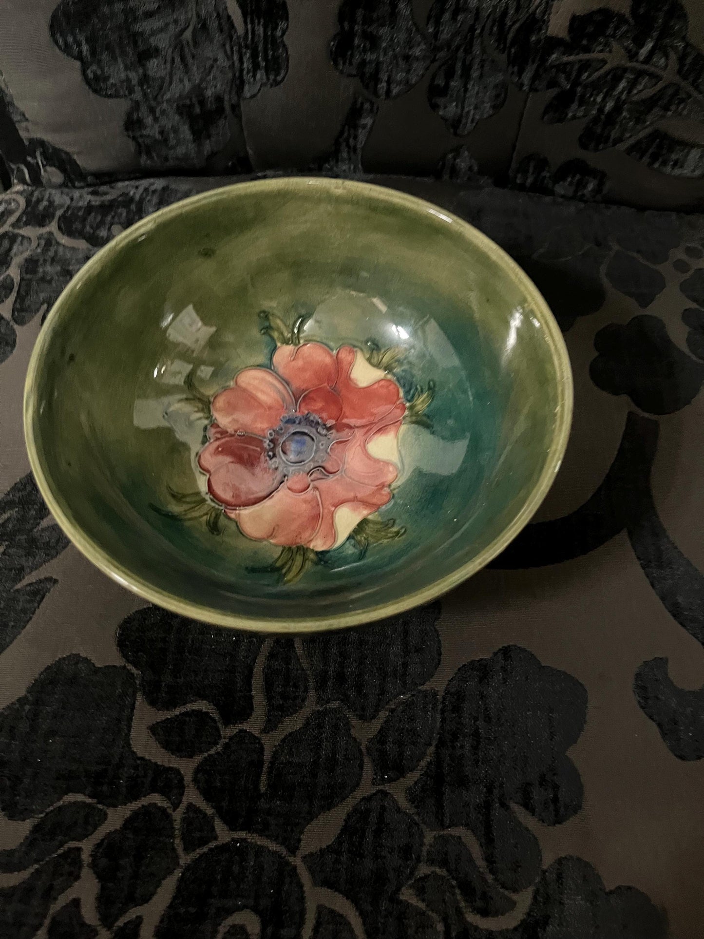 7 inch English antique signed MOORCROFT bowl great condition and great price