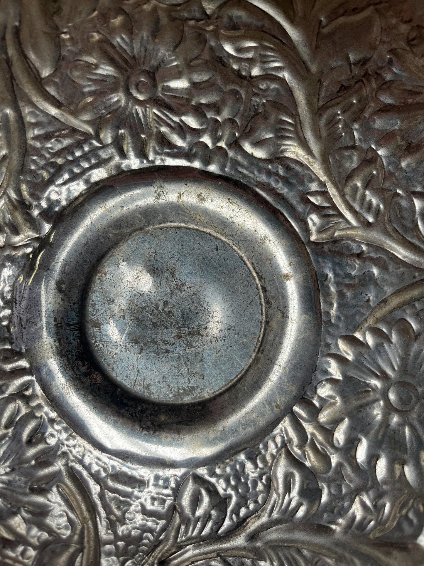 Exceptional 10 x 5 high untested Raj silver punch bowl excellent imagery and detail wow great value