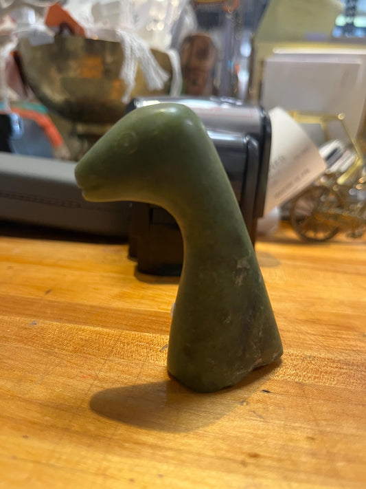 Indigenous Inuit 3 inch high soapstone bird  good condition and stamped  good value