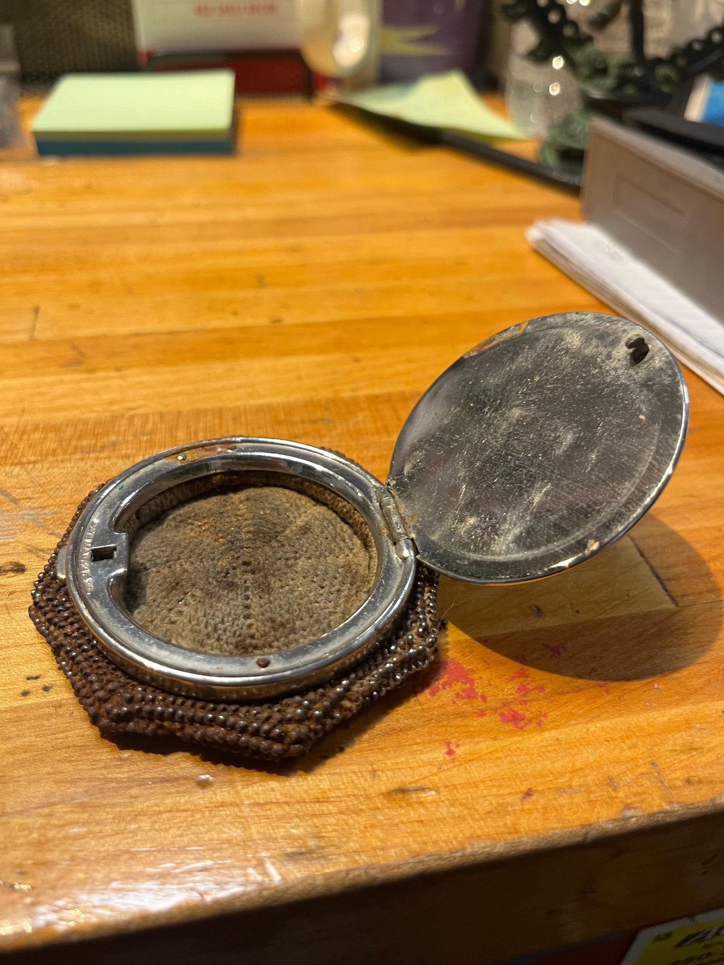 Lovely 3 inch long silver Art nouveau cherub Change purse very cool good value