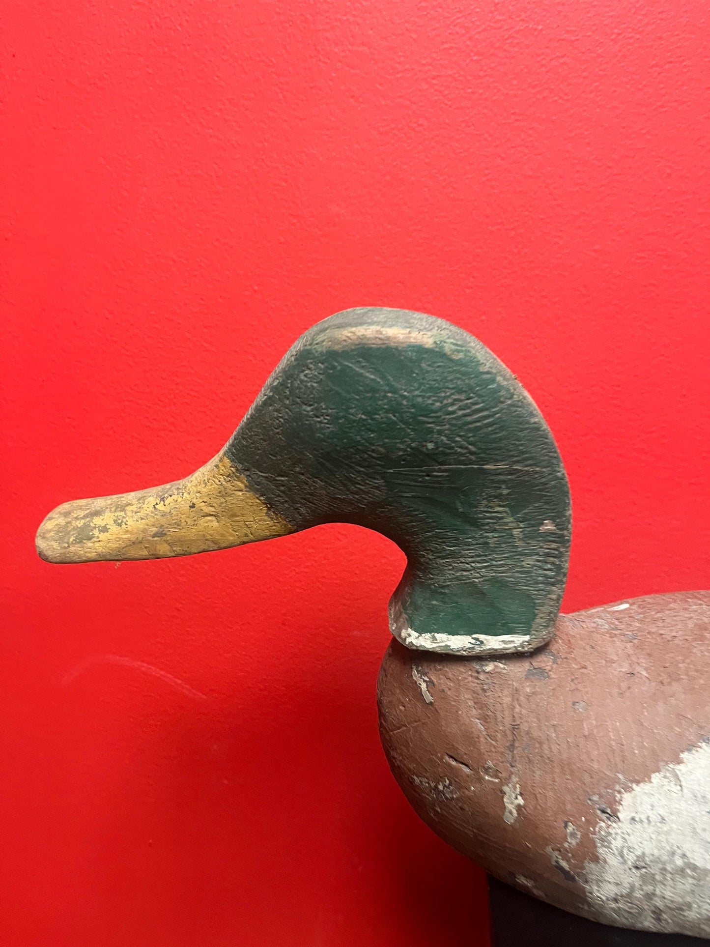17 x 8 high Canadian antique authentic beautiful duck decoy great condition with amazing patina wow one of the best