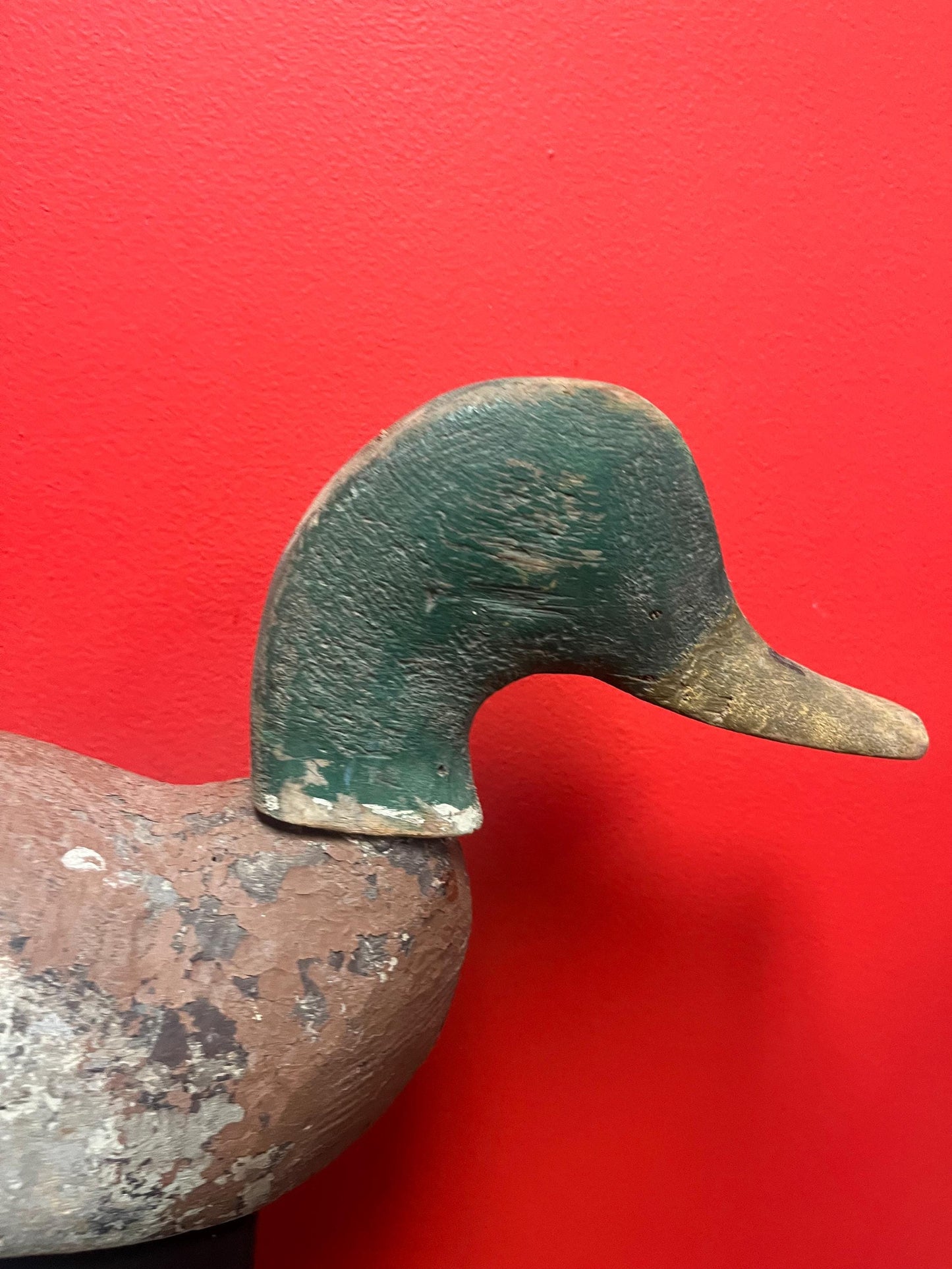 17 x 8 high Canadian antique authentic beautiful duck decoy great condition with amazing patina wow one of the best