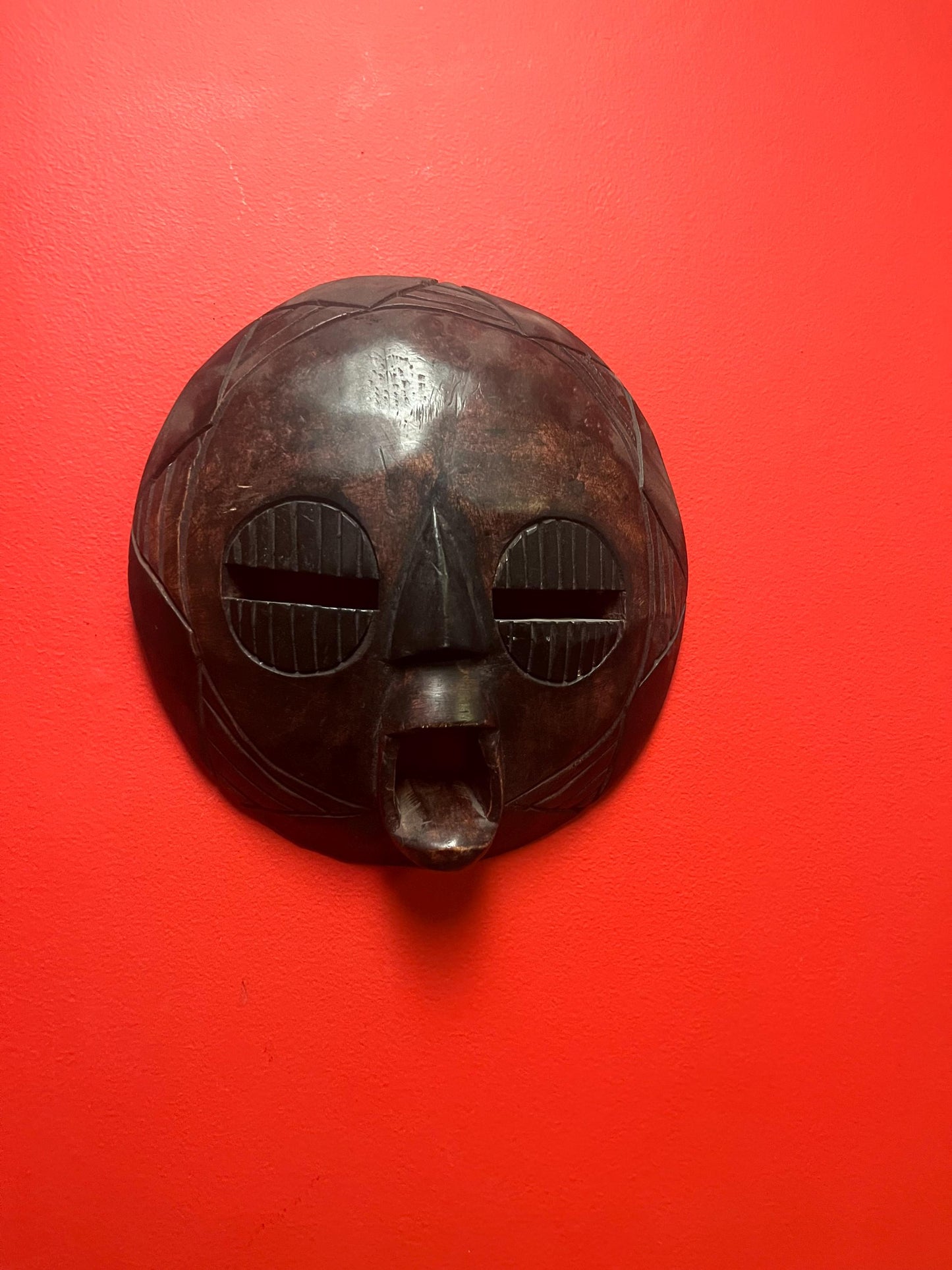 Authentic 11 inch African Ghana mask great condition and beautiful patina super value -