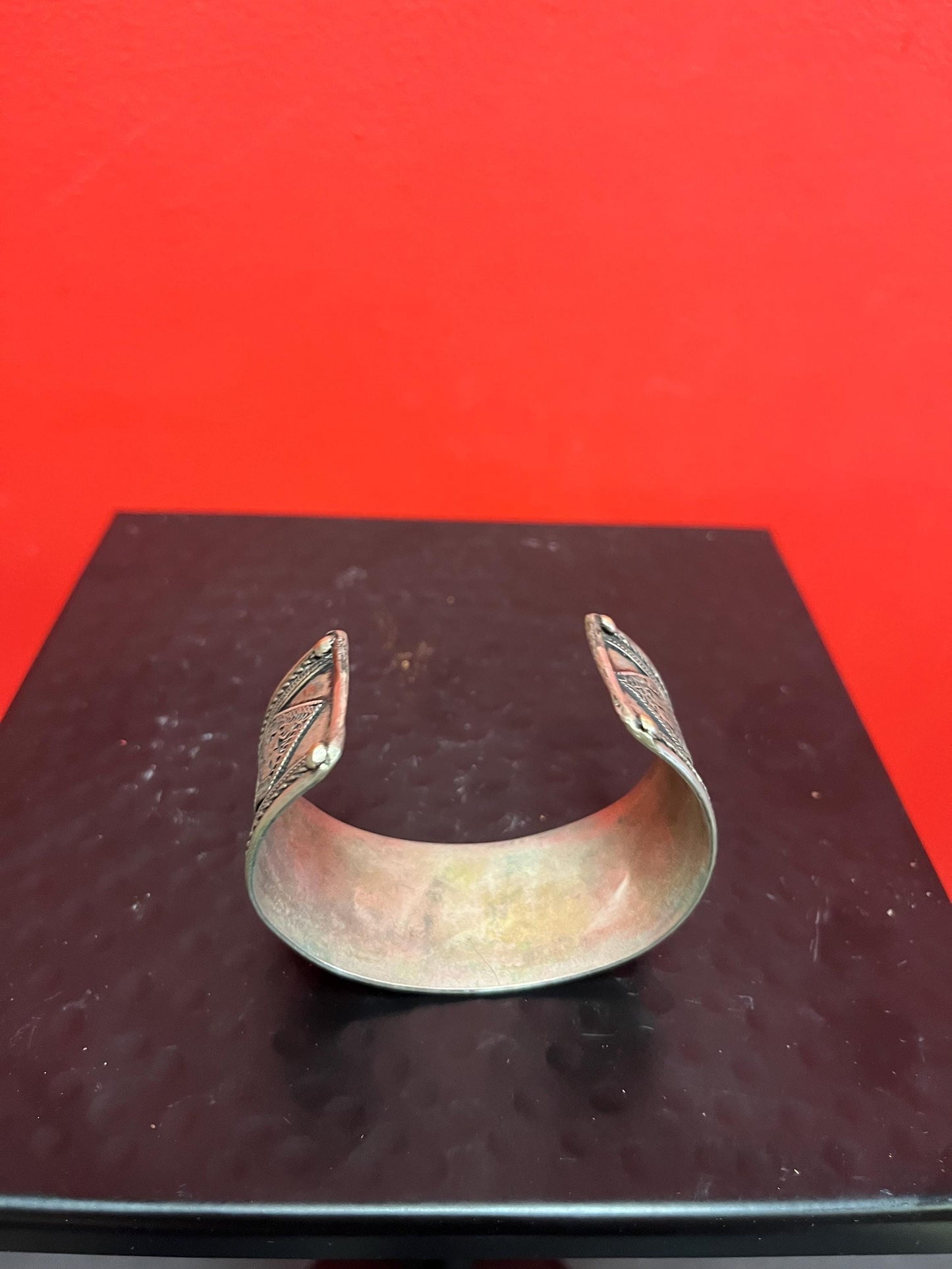 3 inch wide lovely Nepalese silver Cuff untested great gift