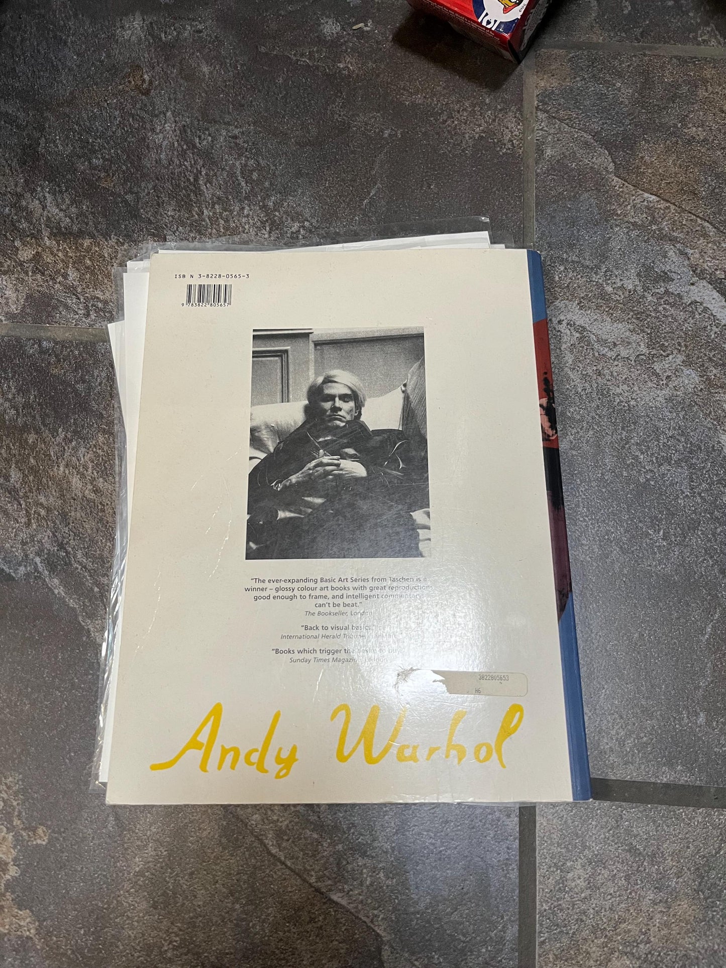 Very cool TASCHEN Andy Warhol book with various laminated prints - 1974 used condition but great gift