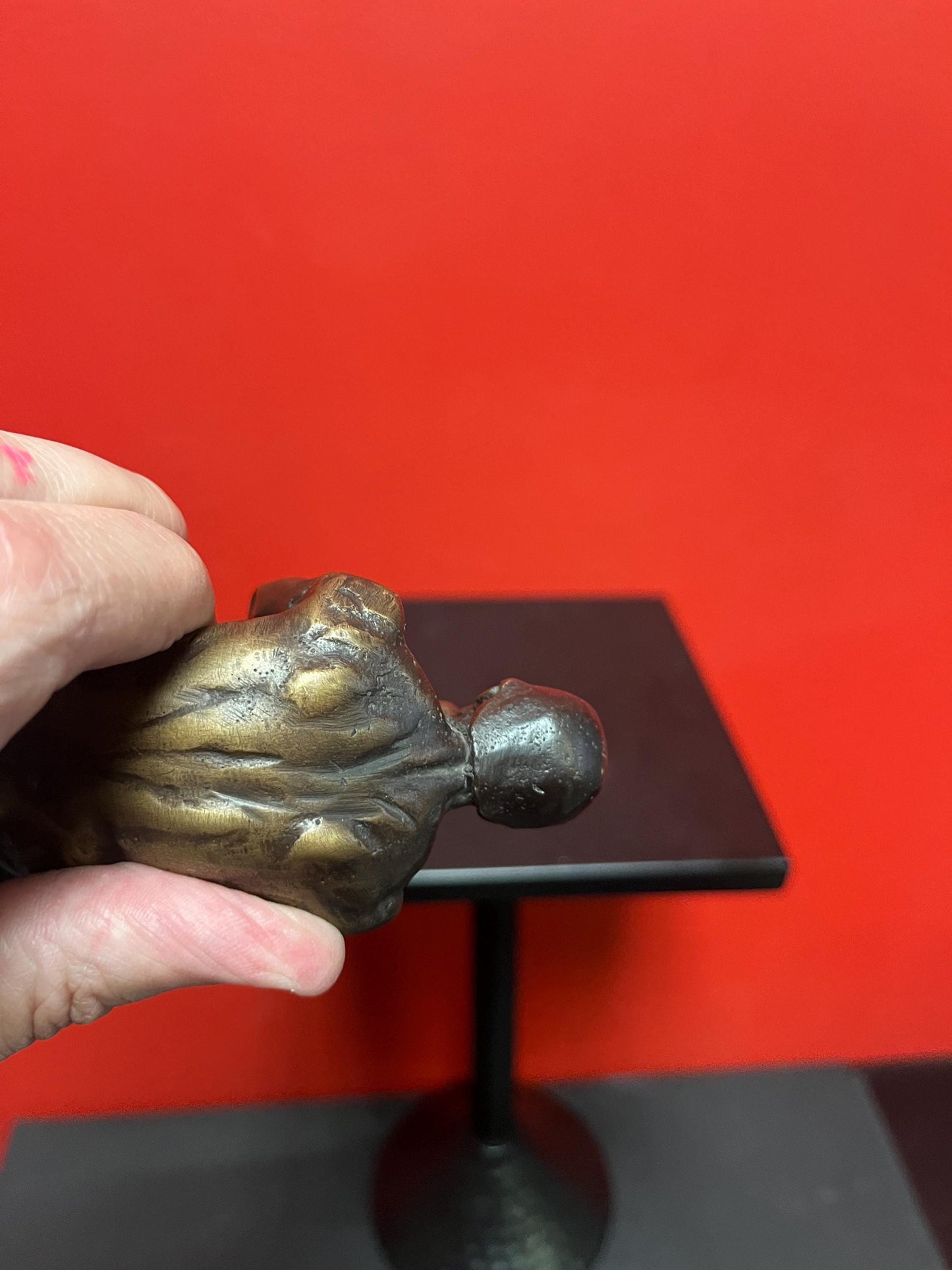 Lovely older signed RODIN limited edition 6 inch tall bronze of the thinker on Marble stand great patina and detail