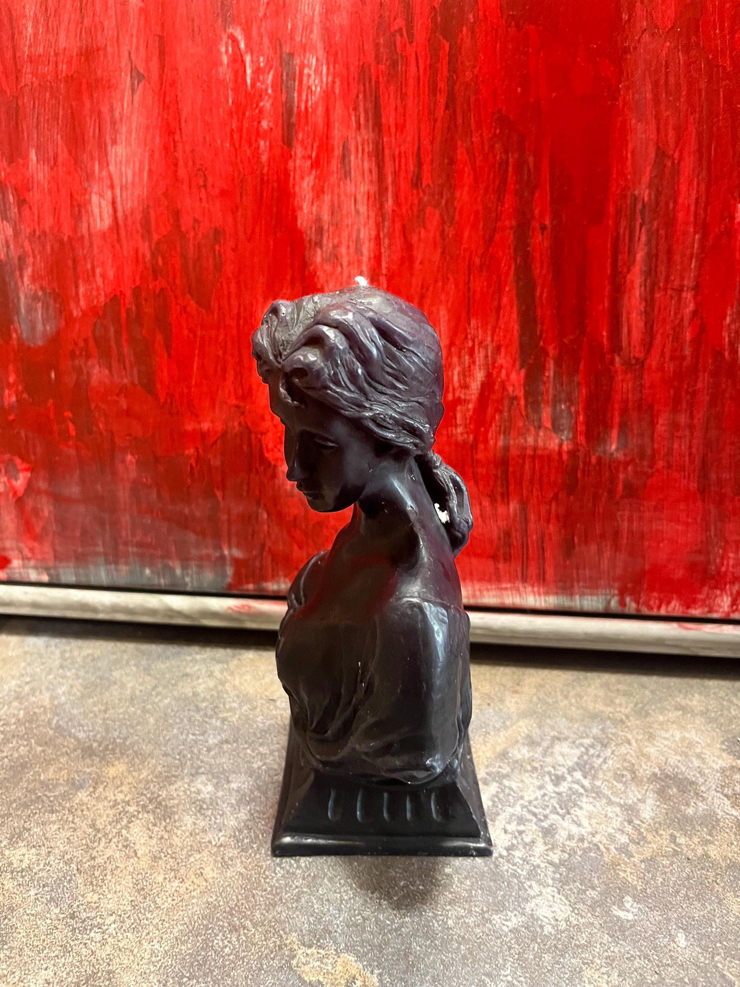Amazing 8 inch tall candle in the form of a beautiful lady wow perfect gift mint condition.