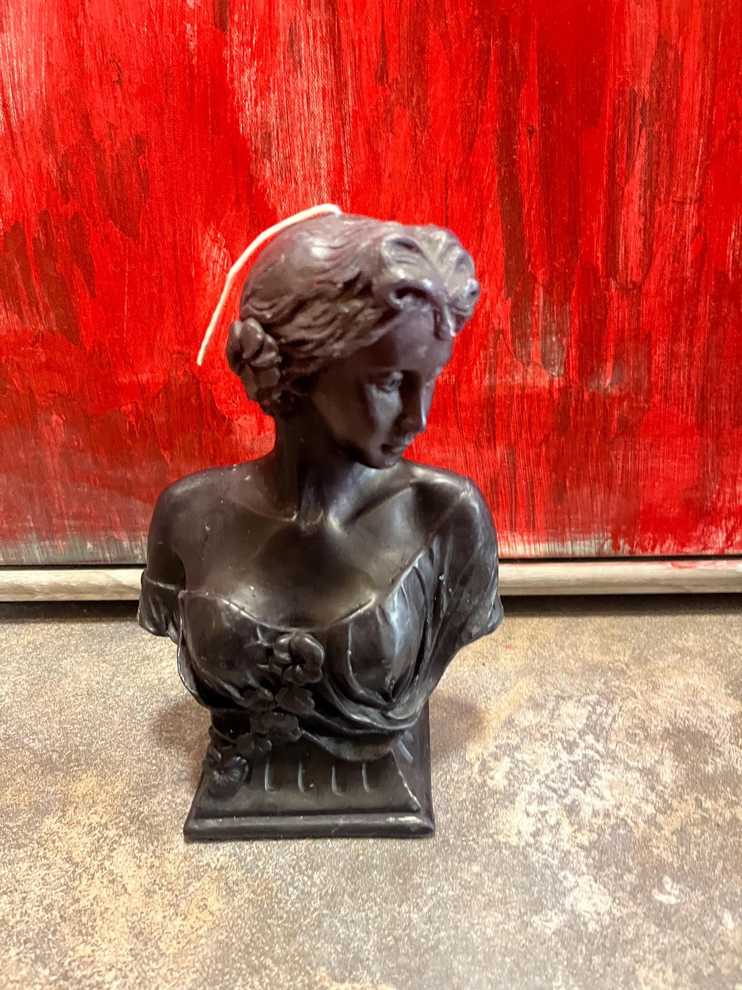 Amazing 8 inch tall candle in the form of a beautiful lady wow perfect gift mint condition.