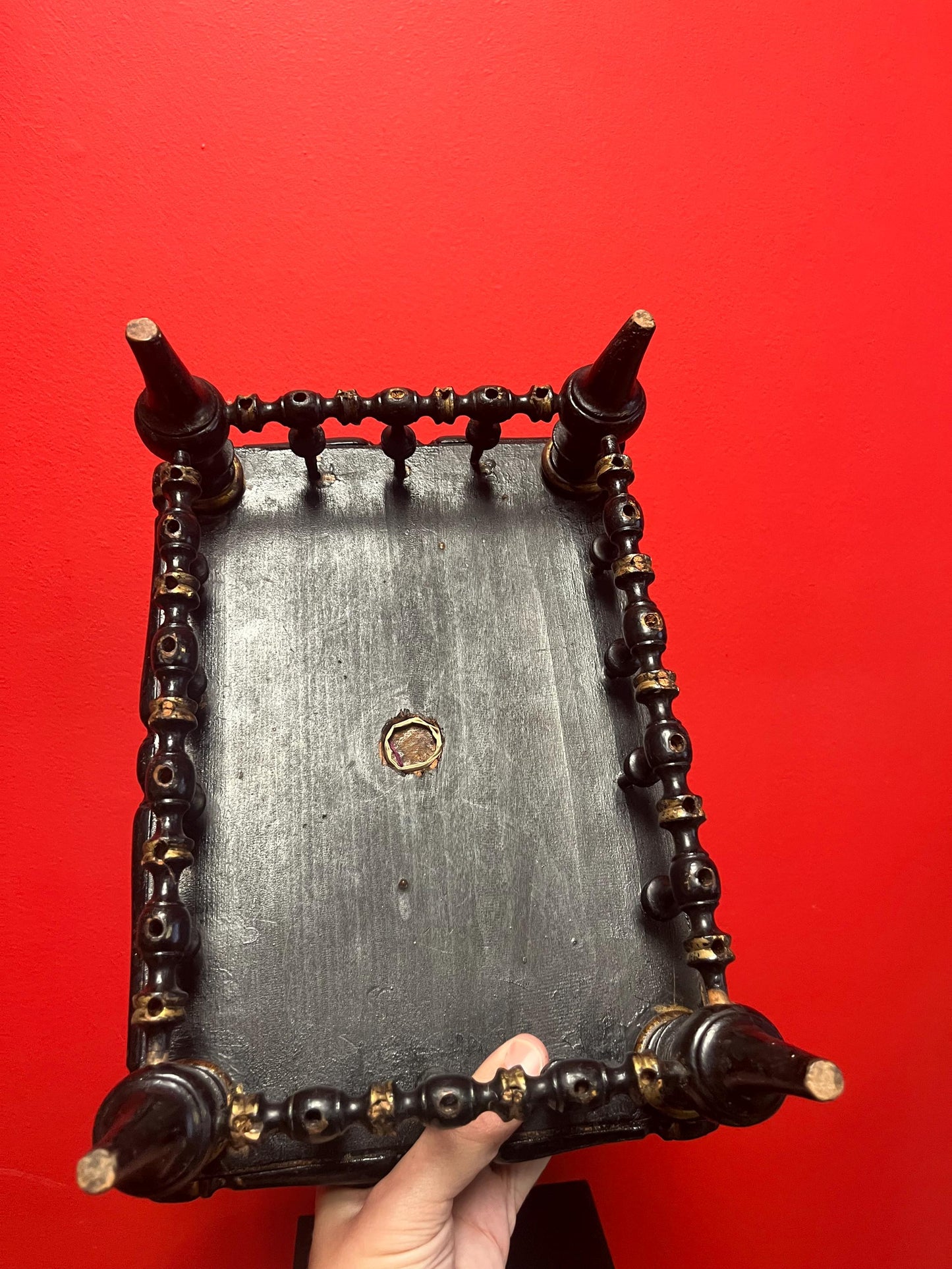 Beautiful antique 19 century 12 x 8 x 5 high Victorian wood and upholstered stool   beautiful roses  amazing condition for age   gift