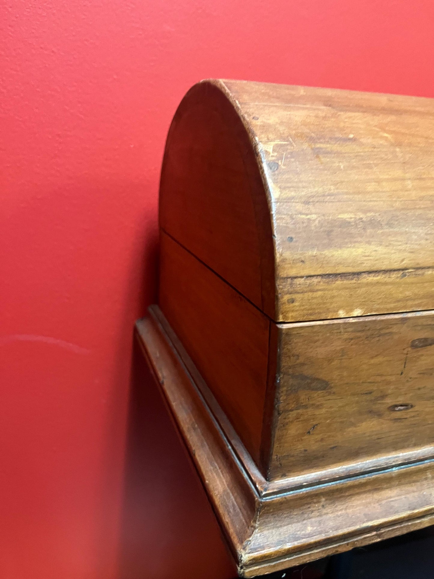 17 x 10 x 9 high antique wooden pirates chest with amazing hardware in great condition wonderful gift and very good value