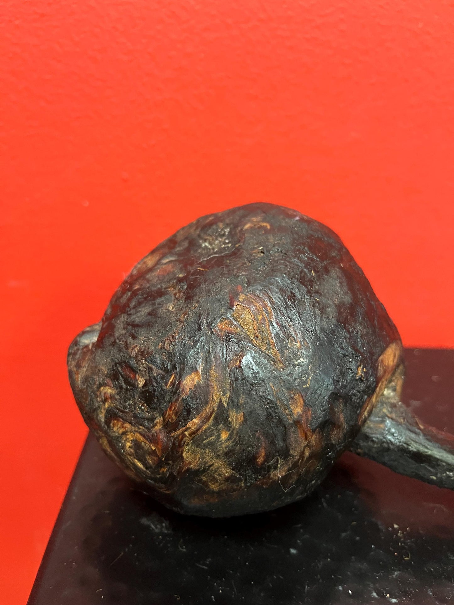 Fabulous 8 inch long antique authentic indigenous first nations pacific northwest coast  wooden burl club weapon  wonderful history