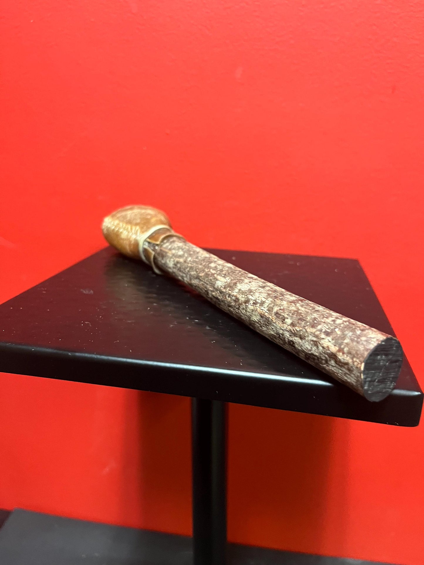 Lovely Canadian indigenous first nations rattle with great sound cool gift  value priced  older piece - 10 inches